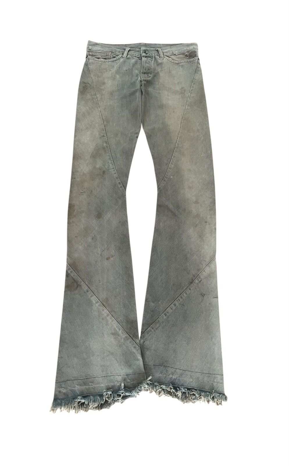 ま*ん様 myuglyfantasy flare denim rick owen Rick Owens × Rick Owens Drkshdw Rare Spiral Zipped Denim | Grailed