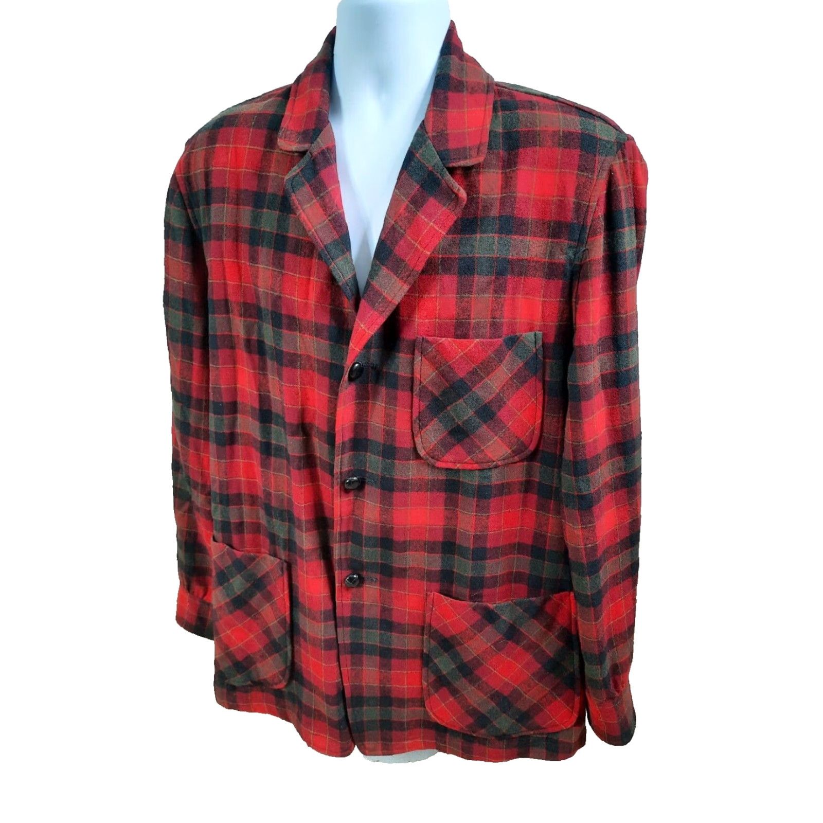 Pendleton VINTAGE Pendleton Wool Plaid Jacket Shirt M Red Lightweight USA Outdoors Mens Size US M / EU 48-50 / 2 - 3 Thumbnail