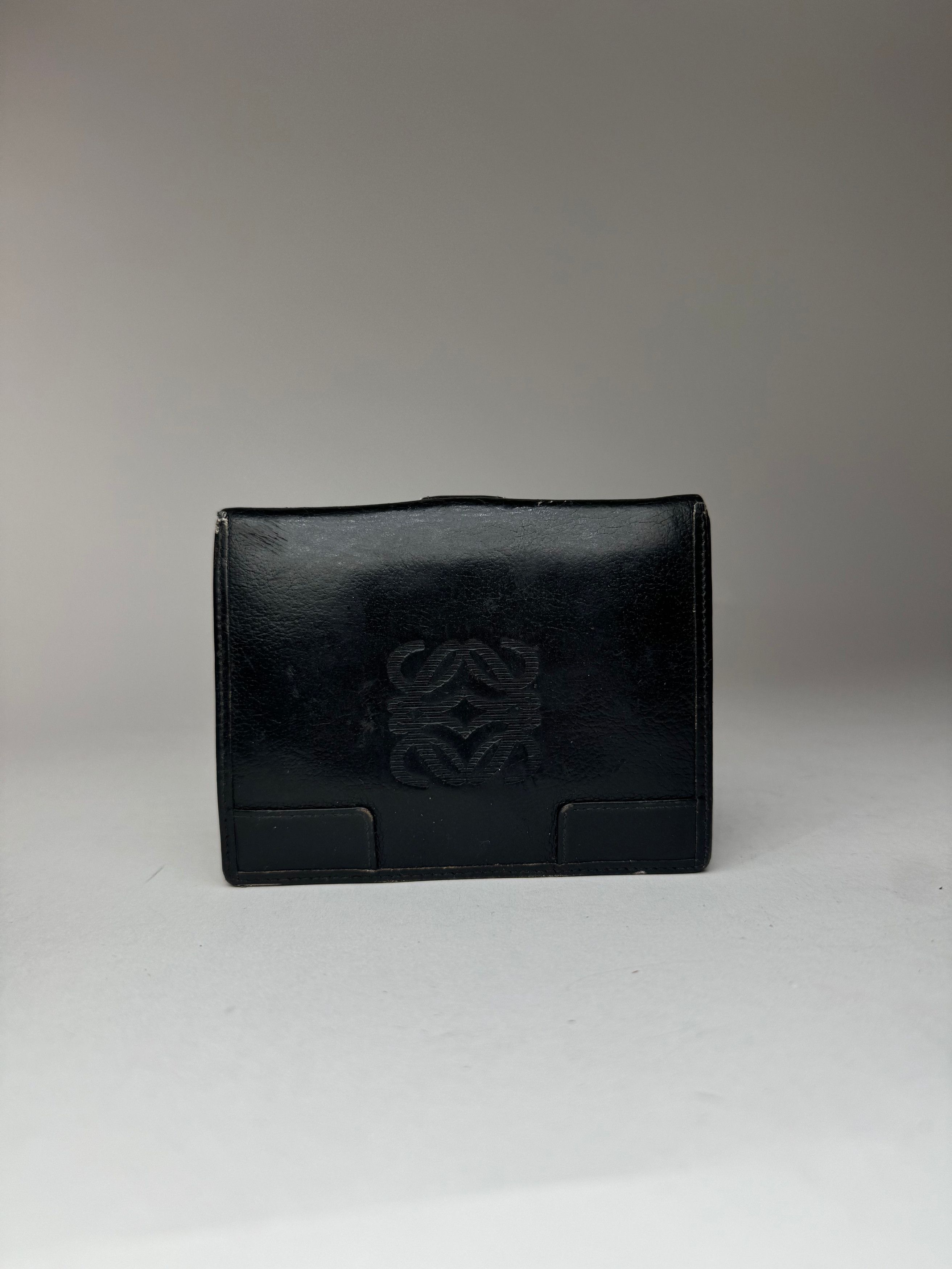 Loewe Vintage Anagram Leather wallet black Size ONE SIZE - 1 Thumbnail
