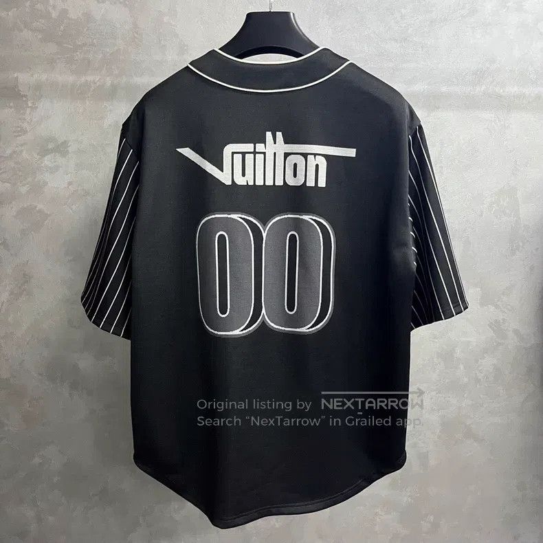 Louis Vuitton Louis Vuitton Black Printed Baseball Short Sleeve Shirt Size US L / EU 52-54 / 3 - 5 Thumbnail