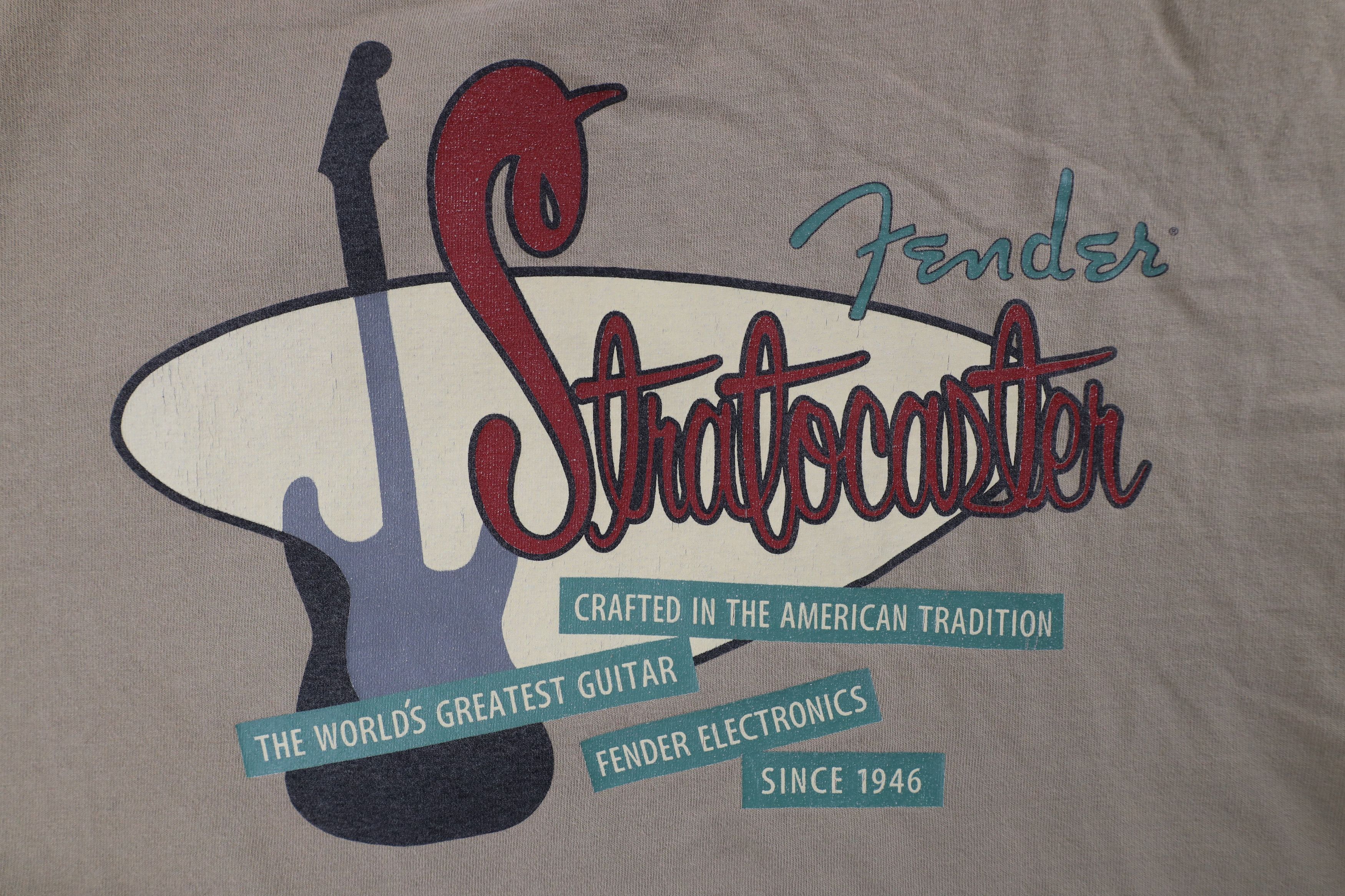 Fender × Vintage Vintage 90s Fender Guitars Stratocaster T-Shirt Beige USA Size US XL / EU 56 / 4 - 4 Thumbnail