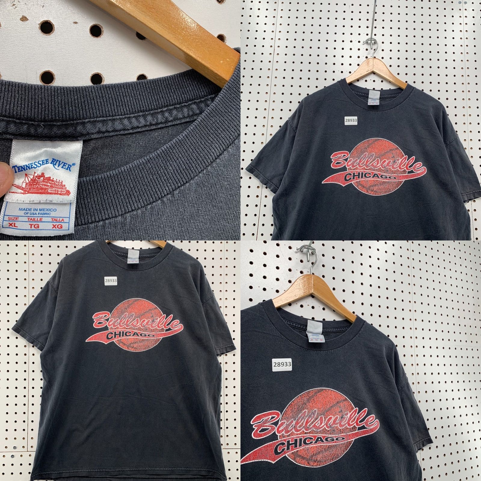 Vintage VINTAGE Chicago Bulls Bullsville Shirt Mens XL Black 90s Sports Short Sleeve Crew Neck Cotton T-Shirt Mens XL Bulls Basketball Size US XL / EU 56 / 4 - 8 Thumbnail