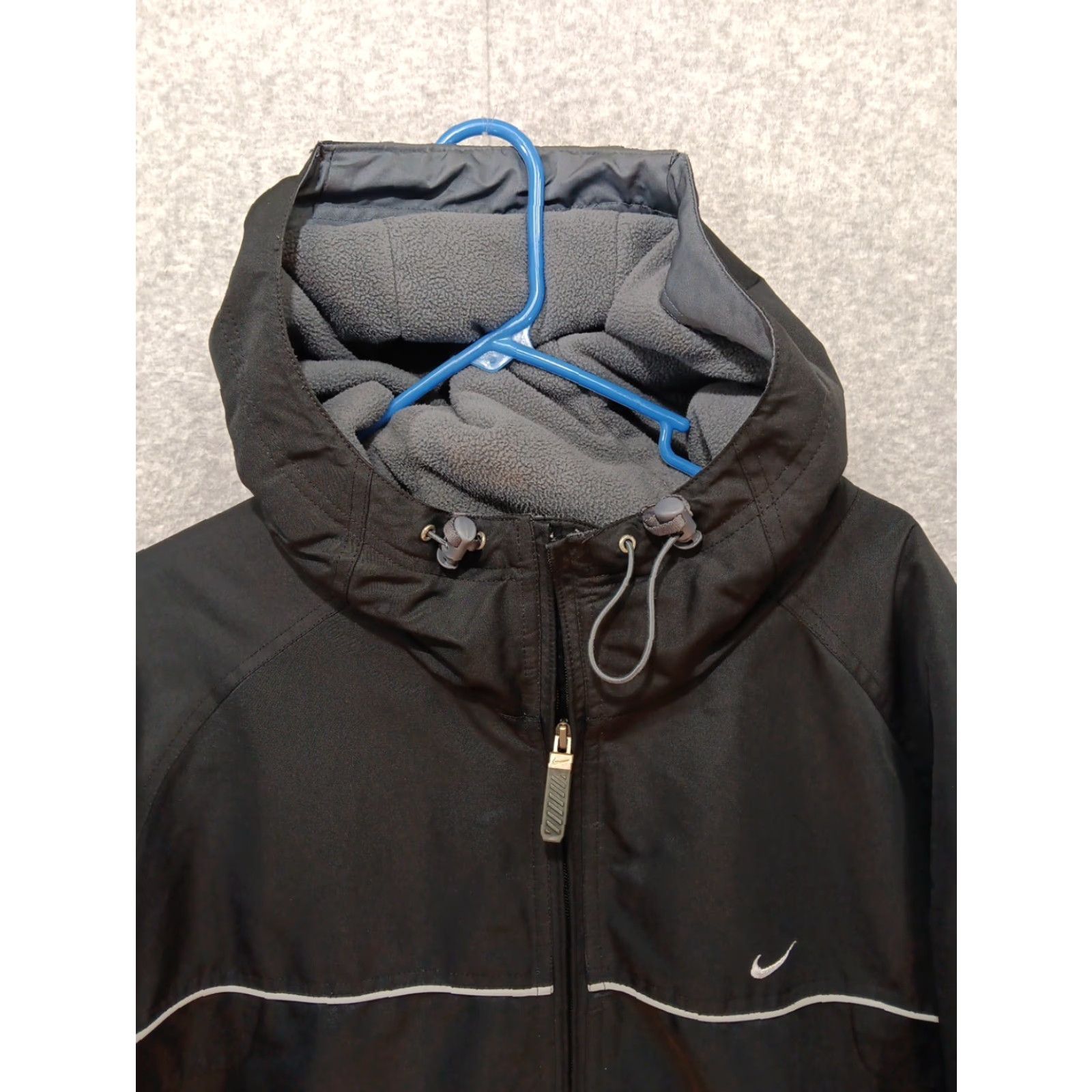 Nike VINTAGE Nike Jacket Coat Parka Hooded Mens 2XL Tall Black Fleece Lined Full Zip Sports Size US XXL / EU 58 / 5 - 3 Thumbnail