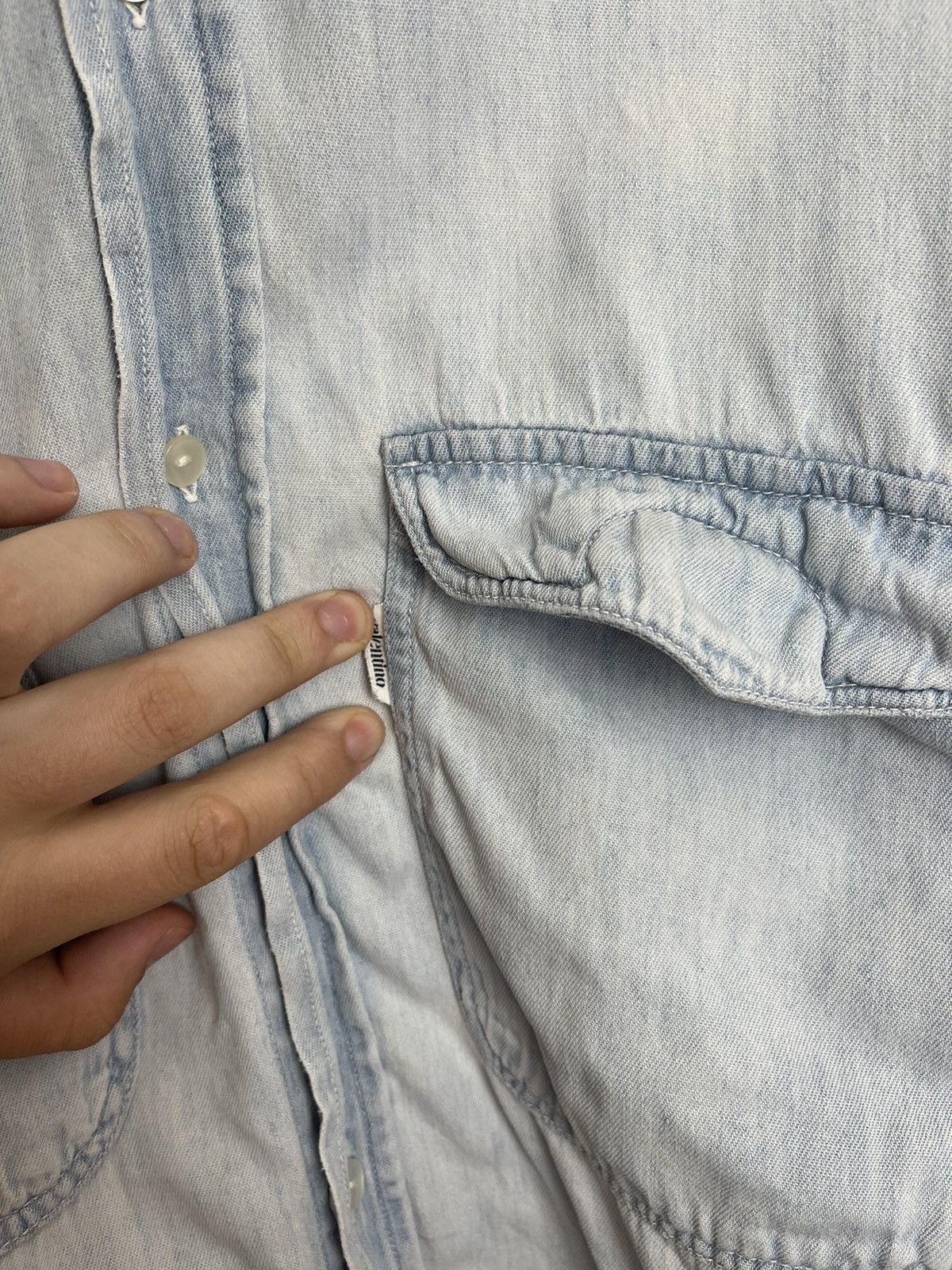 Valentino × Vintage Valentino Black Denim Jeans Shirt XL Size US L / EU 52-54 / 3 - 3 Thumbnail