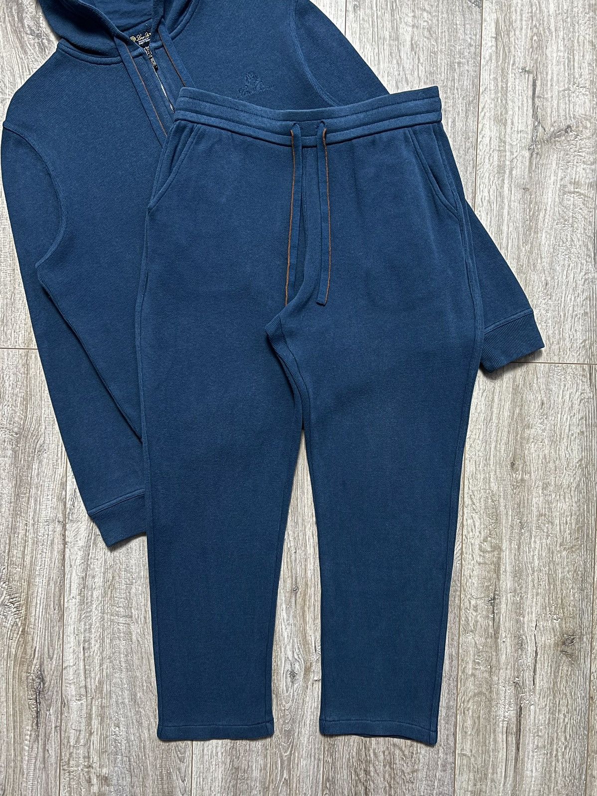 Loro Piana LORO PIANA Sweatsuit Track Cotton Hoodie/Pants Set LP Logo Size US S / EU 44-46 / 1 - 5 Thumbnail