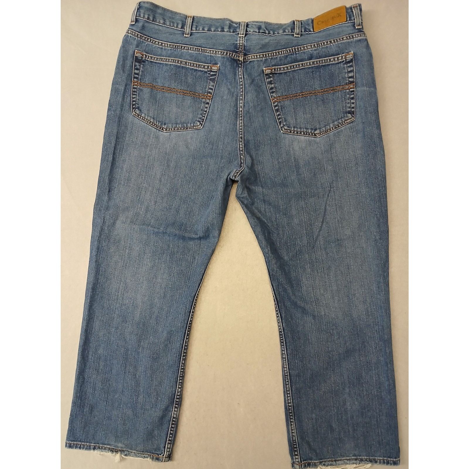 Cremieux Cremieux (42x28) Men's Relaxed Straight Fit Blue Denim Jeans Size US 32 / EU 48 - 7 Thumbnail
