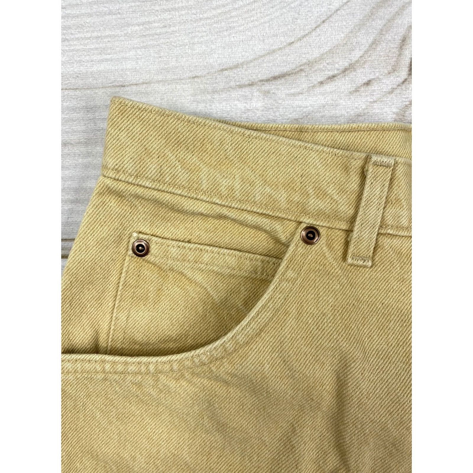 Lands' End VINTAGE Lands' End Bermuda Shorts Womens 8 Yellow High Rise Denim 100% Cotton USA Made Size 30" / US 8 / IT 44 - 2 Thumbnail