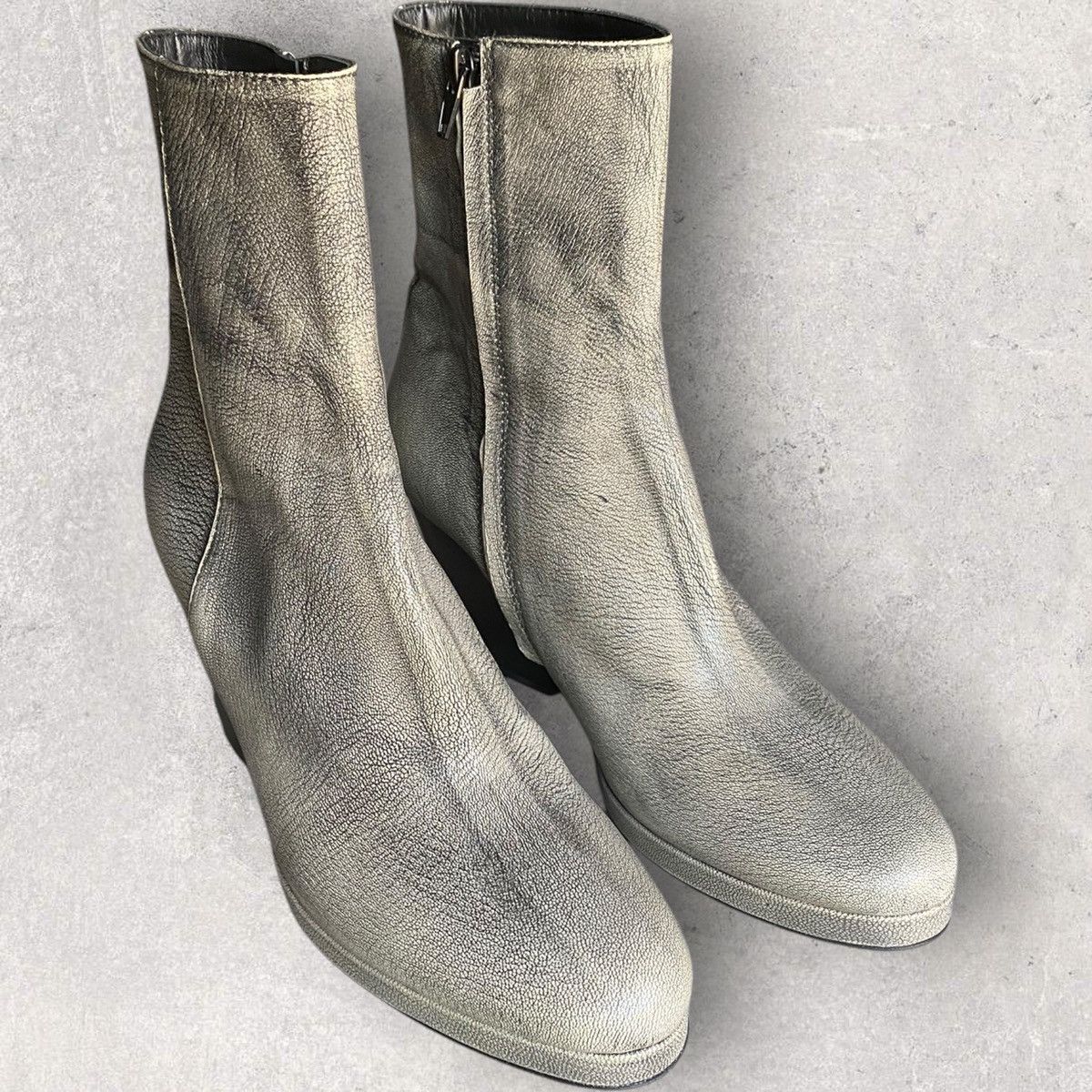 A.F. Vandevorst Side Zip Cuban Heels Boots Size US 10 / IT 40 - 2 Thumbnail