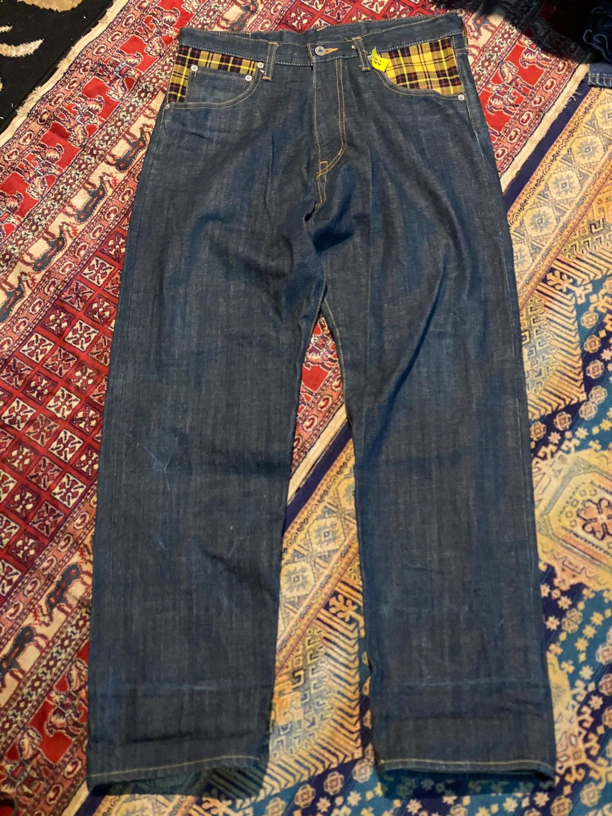 Designer × Japanese Brand Vintage Rocket Saddles & Co Made In Japan Blue Denim Size US 33 - 1 Thumbnail