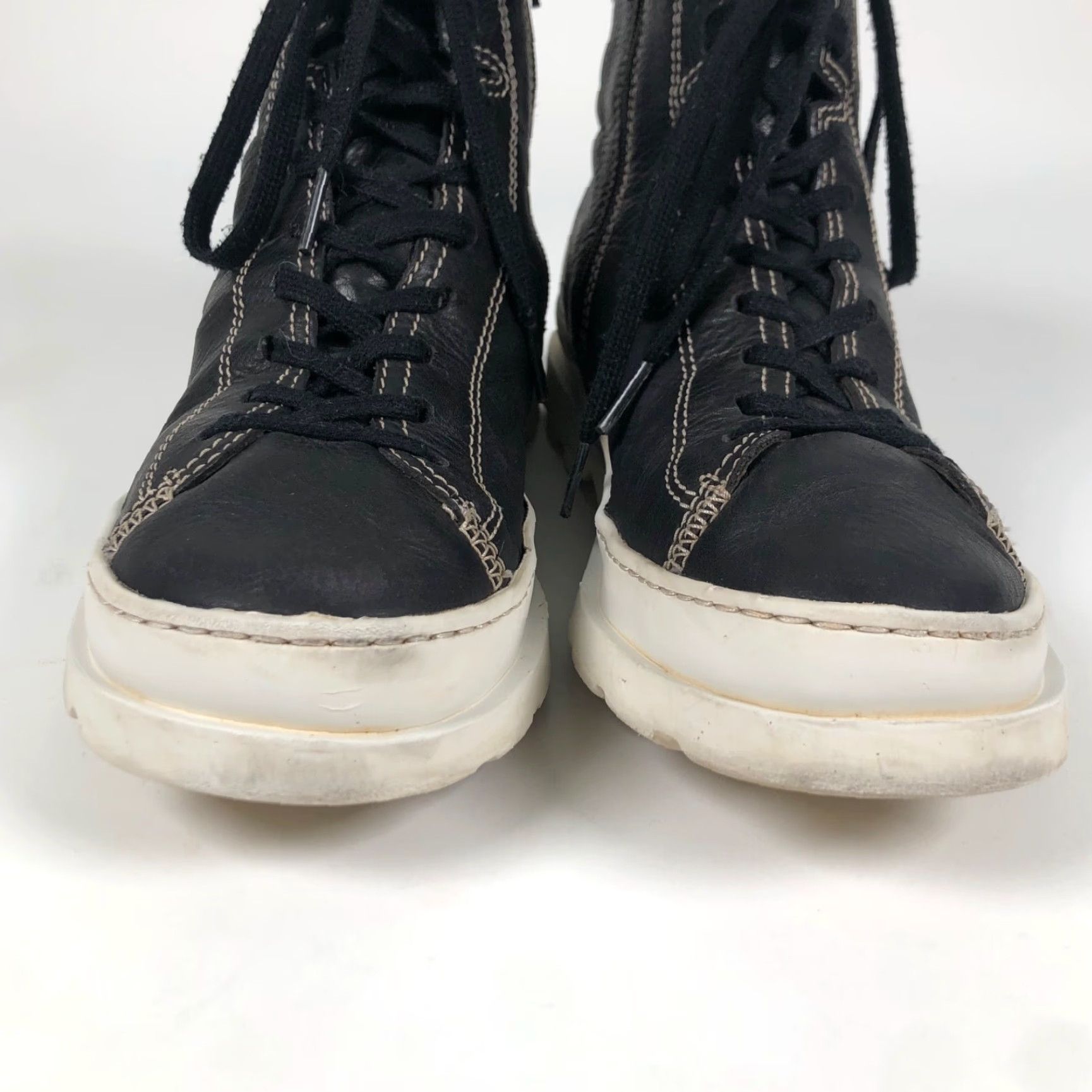 Camper Camper Brutus Womens Size 10.5 / 41 Black Leather Casual Boots Zip Size US 11 / IT 41 - 3 Thumbnail