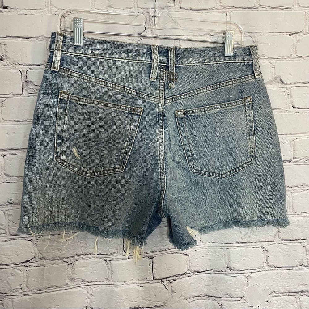 Free People NWT New Free People Makai Cutoff Denim Loose Cannon Blue Sh Size 29" - 5 Thumbnail