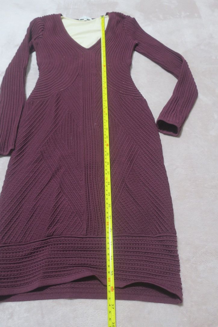 Ronny Kobo Burgundy Pencil Dress Size S / US 4 / IT 40 - 3 Thumbnail