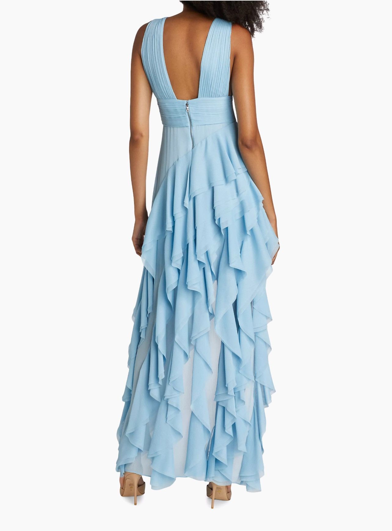Alice + Olivia Alice + Olivia Asymmetric Ruffled Maxi Dress size 4 Size S / US 4 / IT 40 - 4 Thumbnail