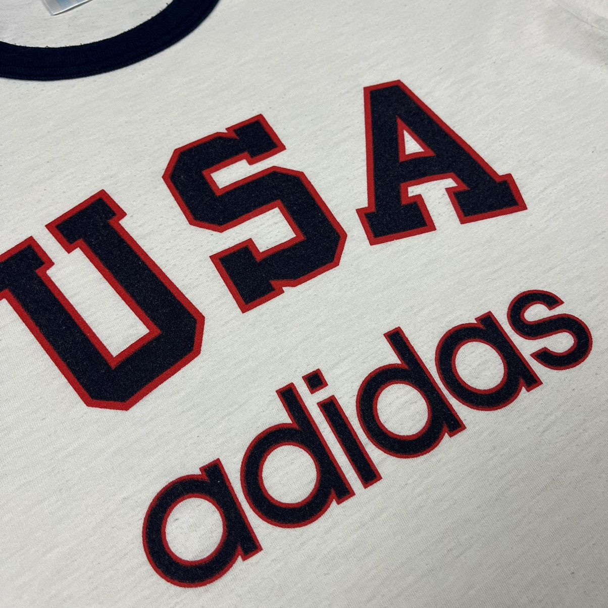 Adidas Vintage Adidas USA big logo tee 90’s Size US L / EU 52-54 / 3 - 4 Thumbnail