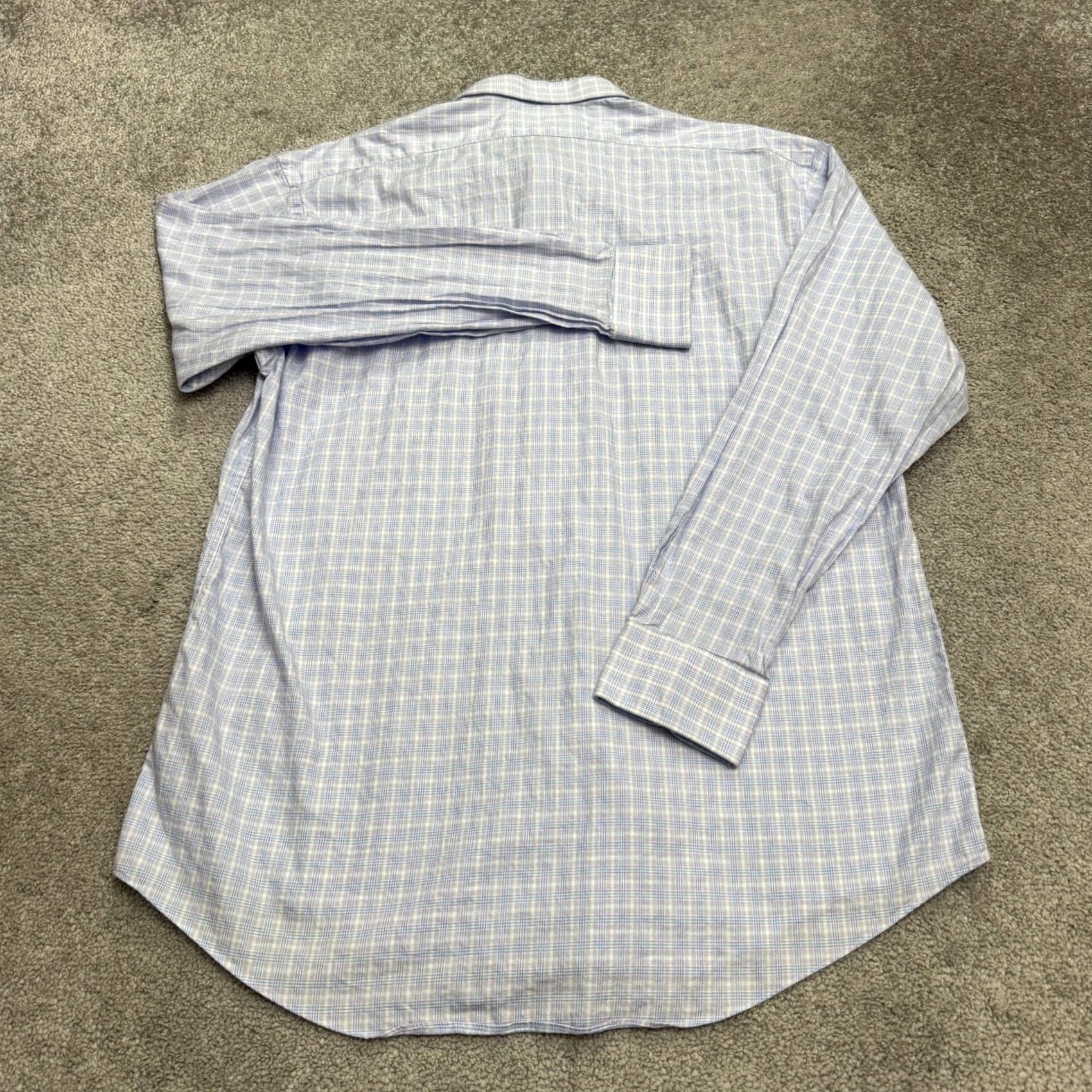 Saks Fifth Avenue Saks Fifth Avenue Classic Fit Button Down Shirt Mens 16.5 34/35 XL Blue Plaid Size US XL / EU 56 / 4 - 2 Thumbnail