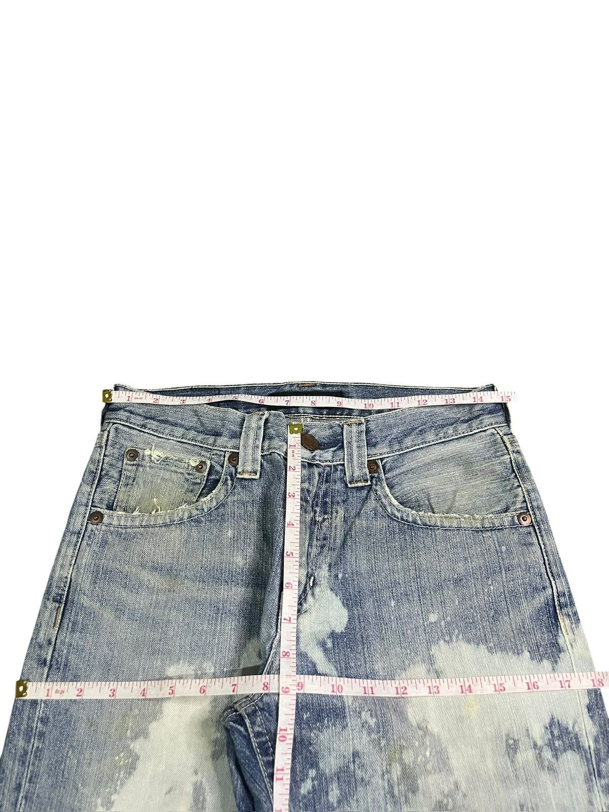 Uniqlo Vintage Uniqlo Bleached Wash Distress Flare Jeans Size US 29 - 6 Thumbnail