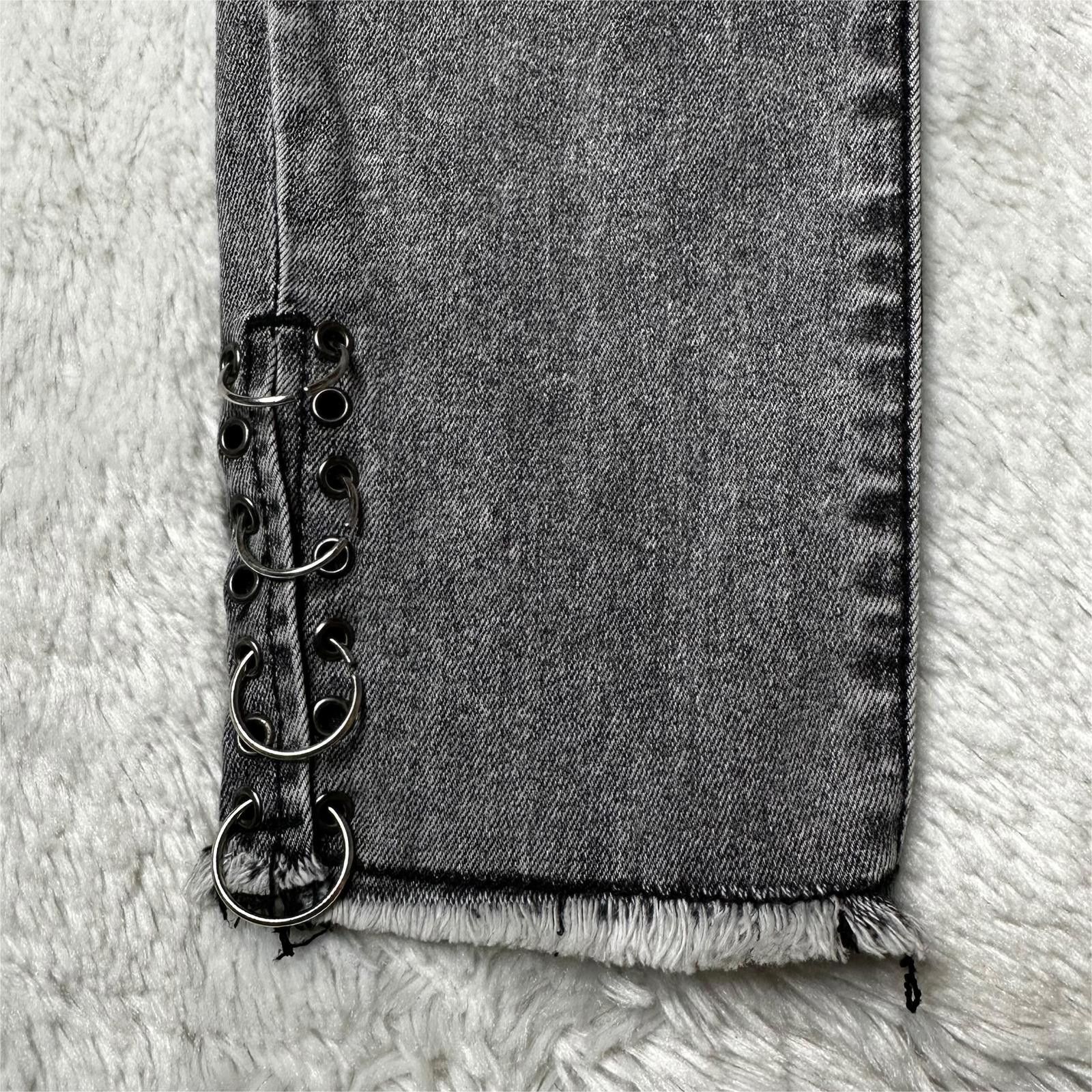 Designer NWOT POL Grey Ripped Skinny Ankle Jeans Women’s S Size 28" / US 6 / IT 42 - 5 Thumbnail