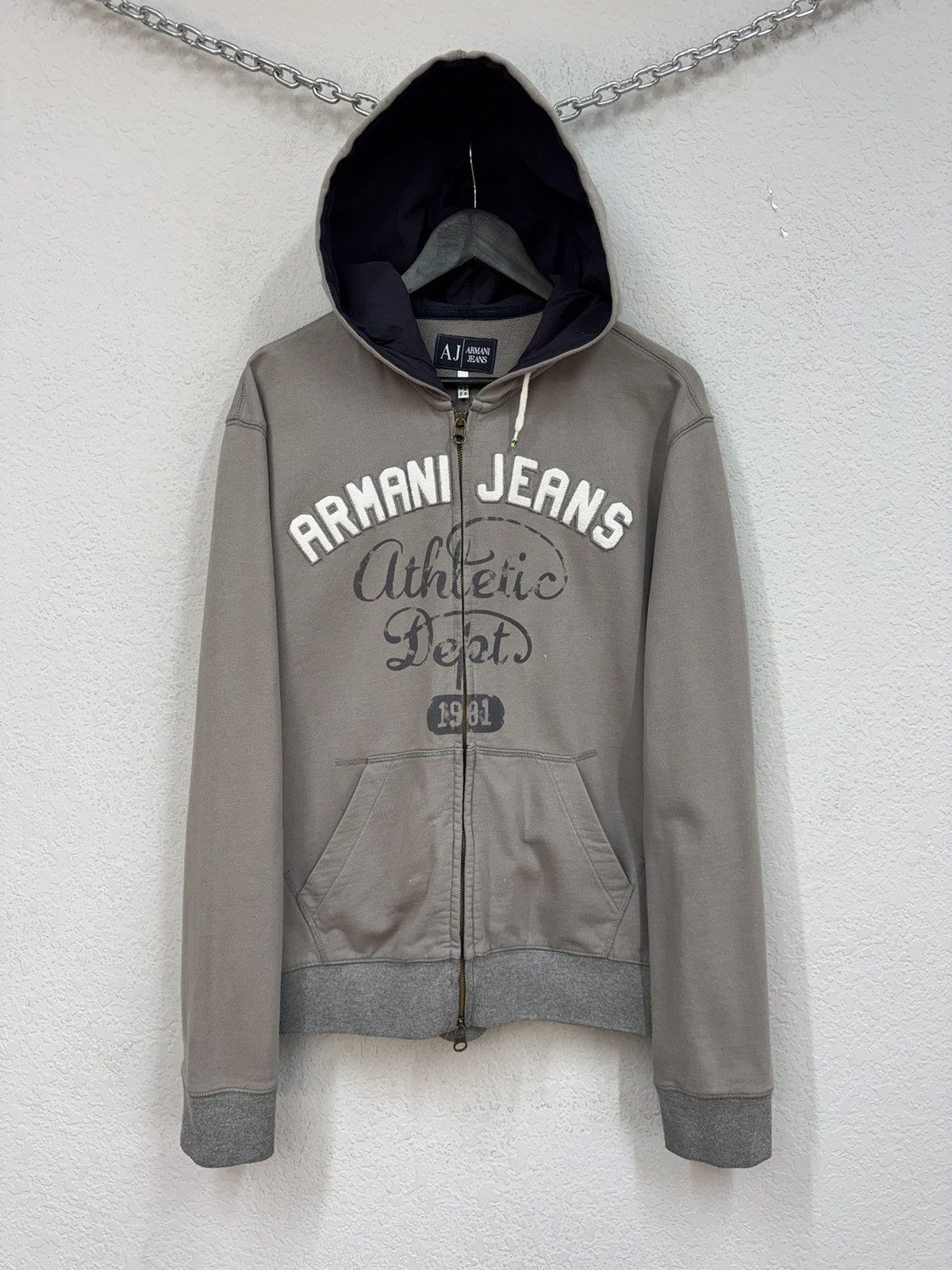 Armani Vintage Armani Y2K Zip Hoodie Avantgarde Distressed Japan Size US XL / EU 56 / 4 - 1 Thumbnail