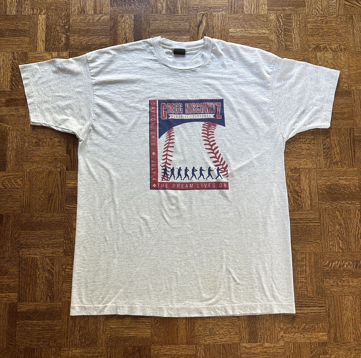 Vintage Vintage 90s Gregg Nischwitz Baseball Tournament Graphic Tee Size US XL / EU 56 / 4 - 1 Thumbnail