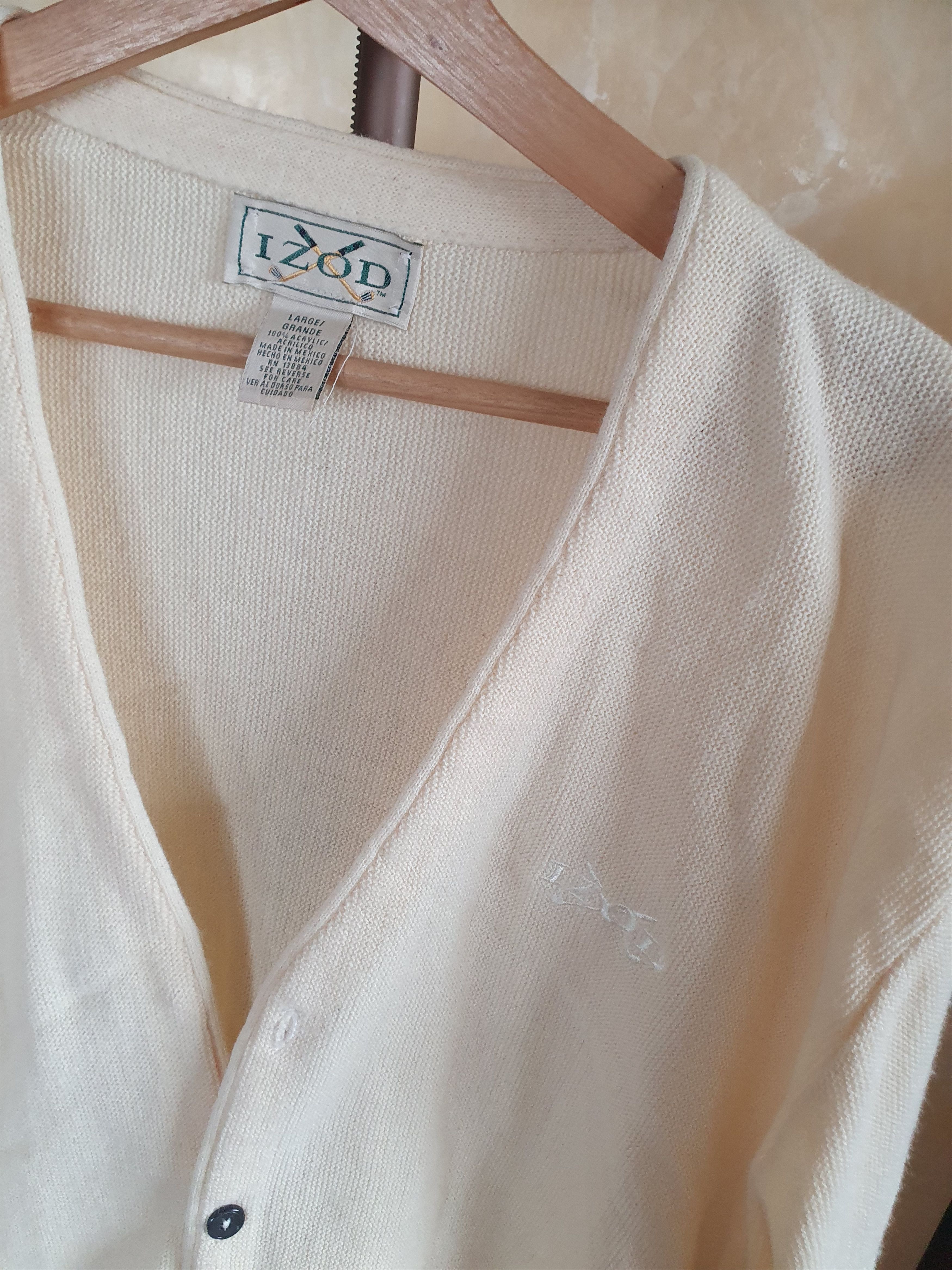 Izod × Vintage Izod Vintage Golf Cardigan Button Up V-Neck Made in Mexico L Size US L / EU 52-54 / 3 - 4 Thumbnail