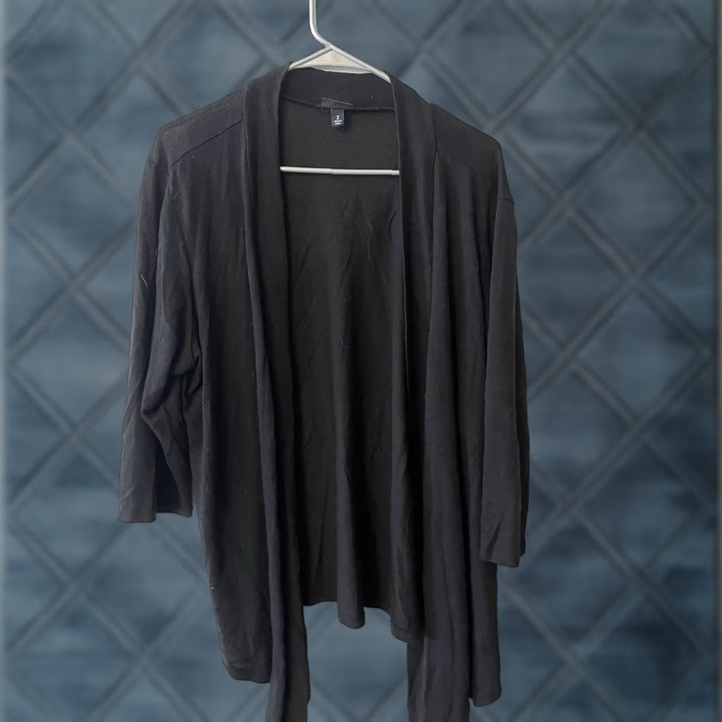 Torrid Torrid Cardigan Sweater Women's Size 2X Black Open Front Knit Cotton Rayon Dolman Sleeve Oversized Stitch Ribbed Plus Size Size XXL / US 16-18 / IT 52-54 - 1 Thumbnail