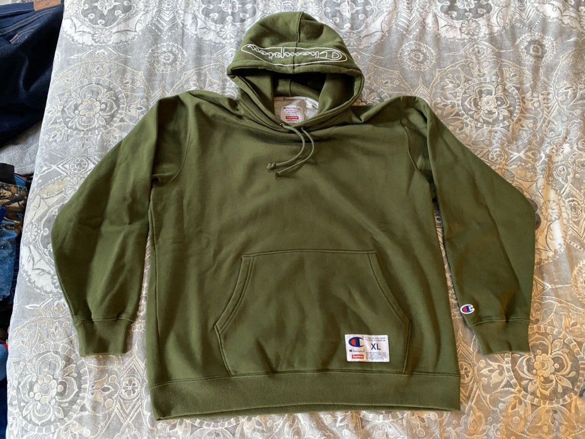 Supreme Olive hoodie XL Size US XL / EU 56 / 4 - 2 Thumbnail