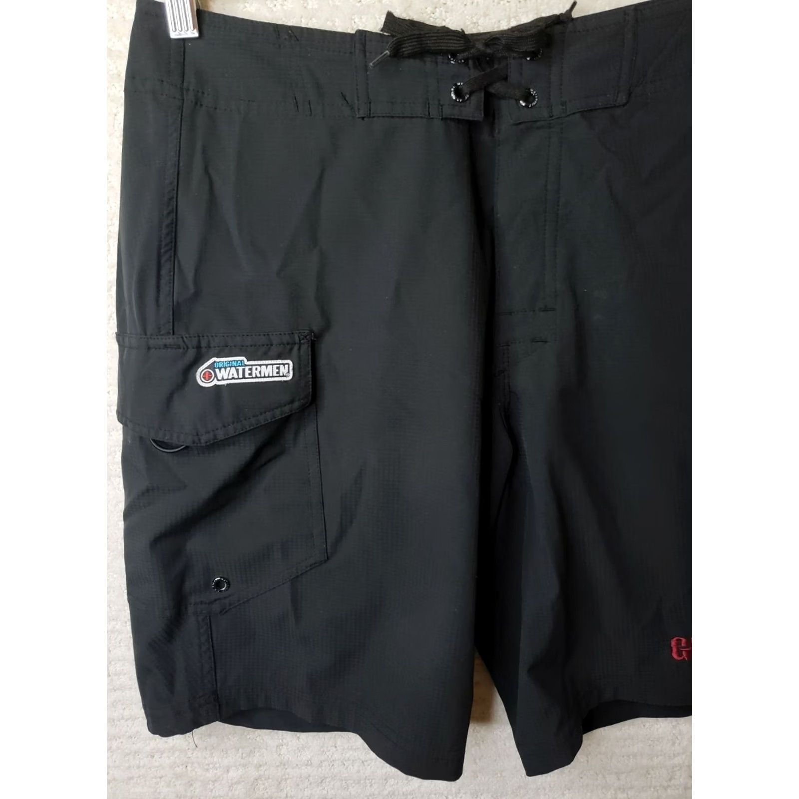 Vintage Lifeguard Waterman Men’s 28x10 Black Board Shorts Trunks Size US 28 / EU 44 - 2 Thumbnail