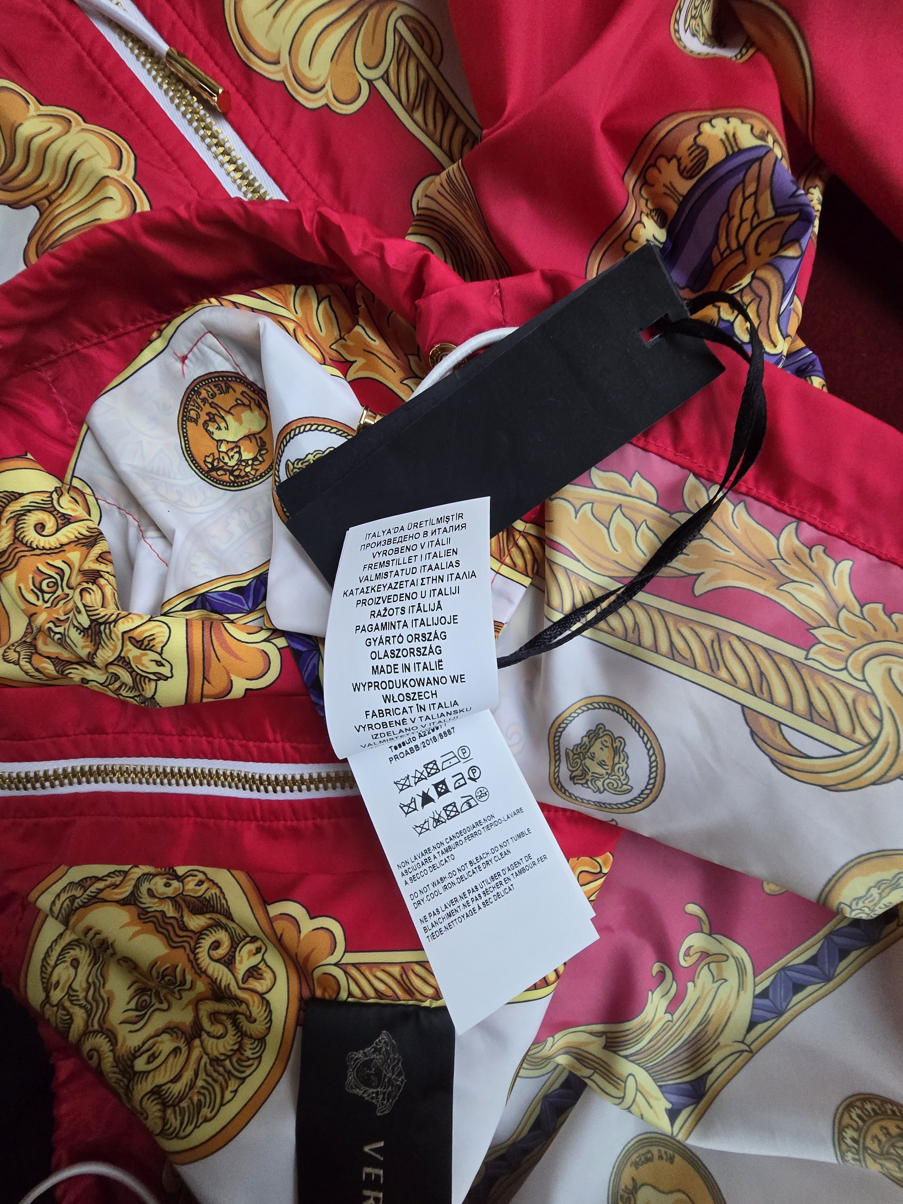 Versace Versace Baroque Print Red & White Zip Hoodie Size L NWT Size US L / EU 52-54 / 3 - 11 Thumbnail