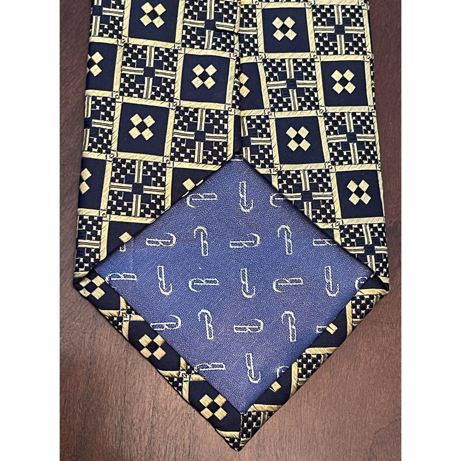 Other Belisi Gold 100% Silk Men’s Neck Tie Made In China Size ONE SIZE - 2 Thumbnail