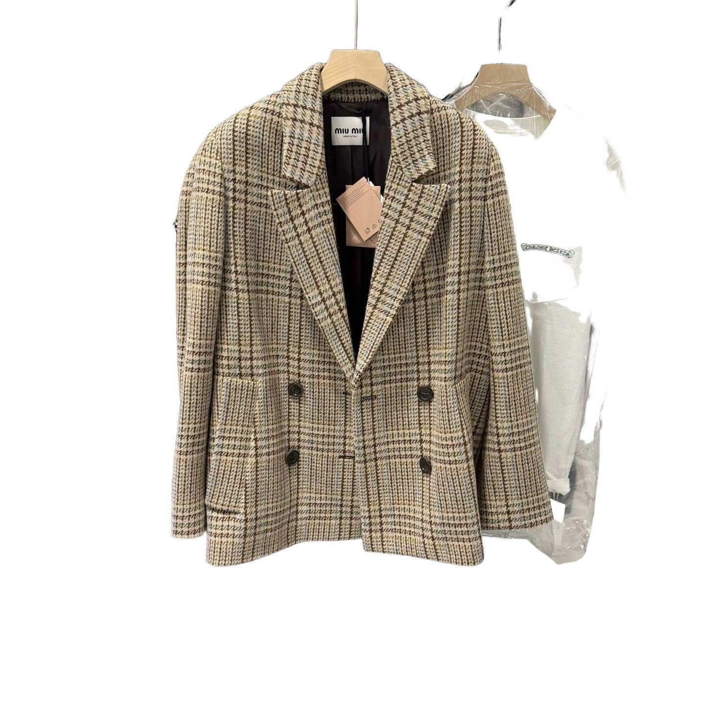 Miu Miu Miu Miu Plaid Check Blazer Size 36 Size XS / US 0-2 / IT 36-38 - 1 Thumbnail