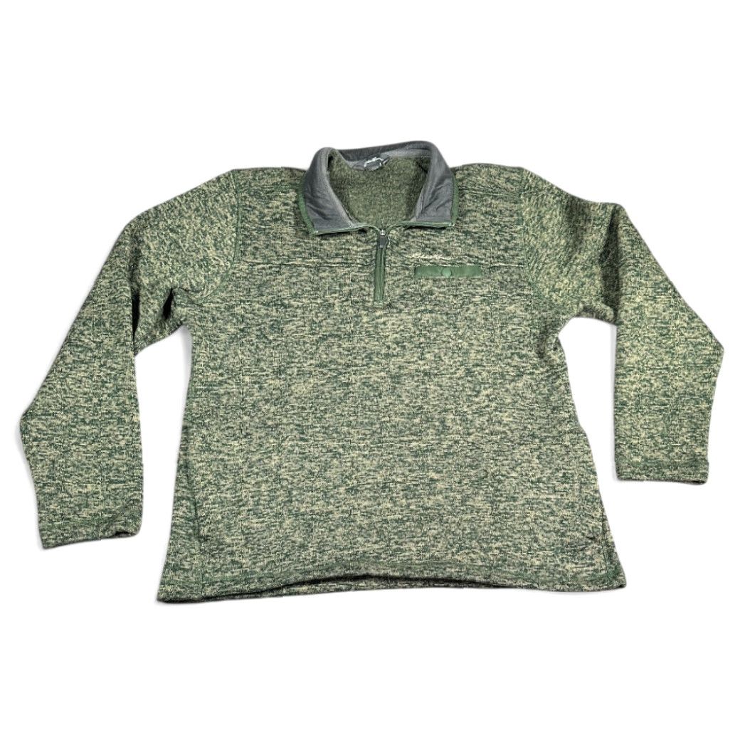 Eddie Bauer VINTAGE Eddie Bauer Sweater Shirt Adult LARGE Brown Green Fleece 1/4 Zip Pocket Pullover Gorp Size US L / EU 52-54 / 3 - 2 Thumbnail
