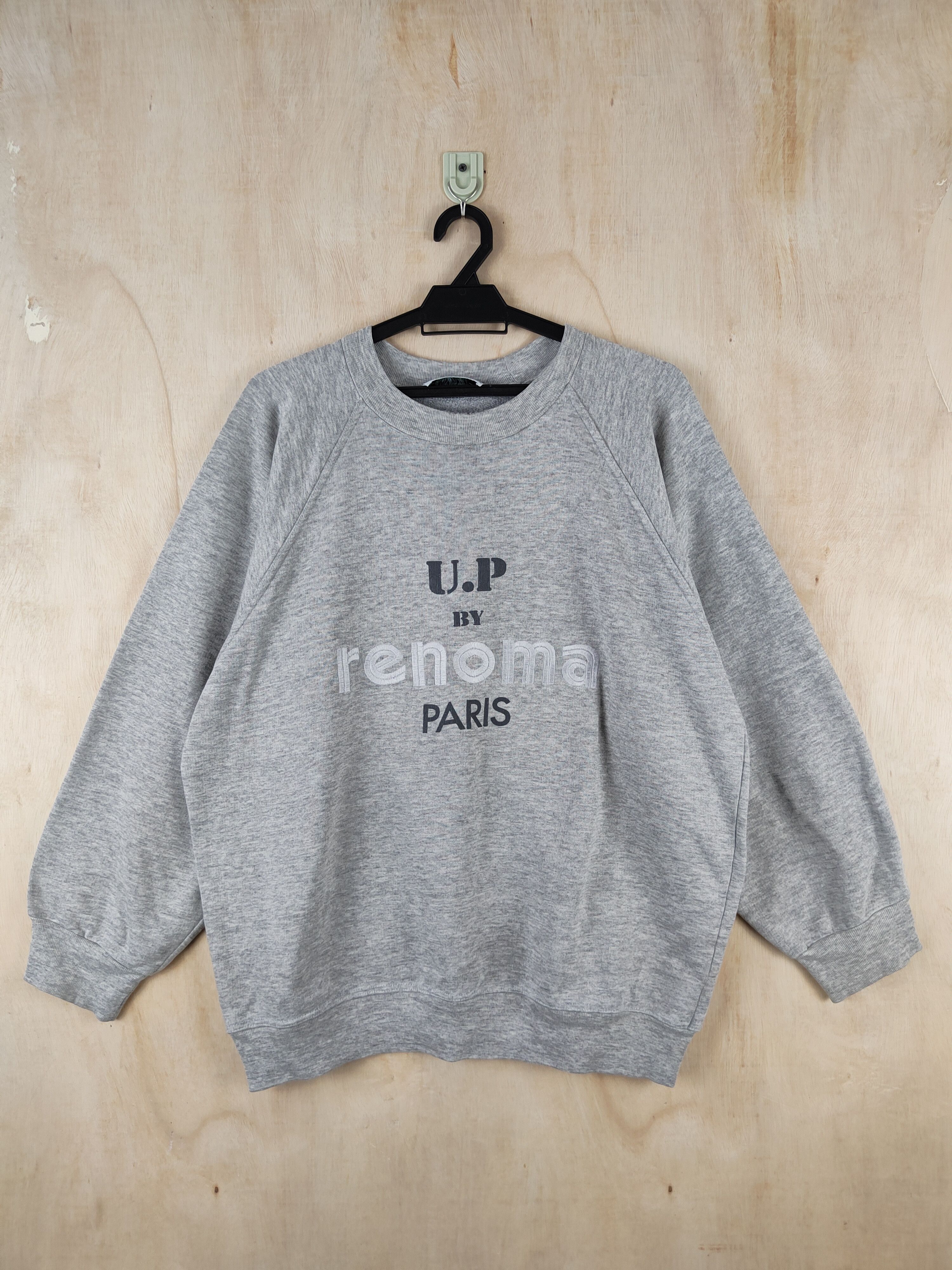 image of U.p Renoma Gray Vintage Sweatshirts S2470 in Grey, Men's (Size Medium)