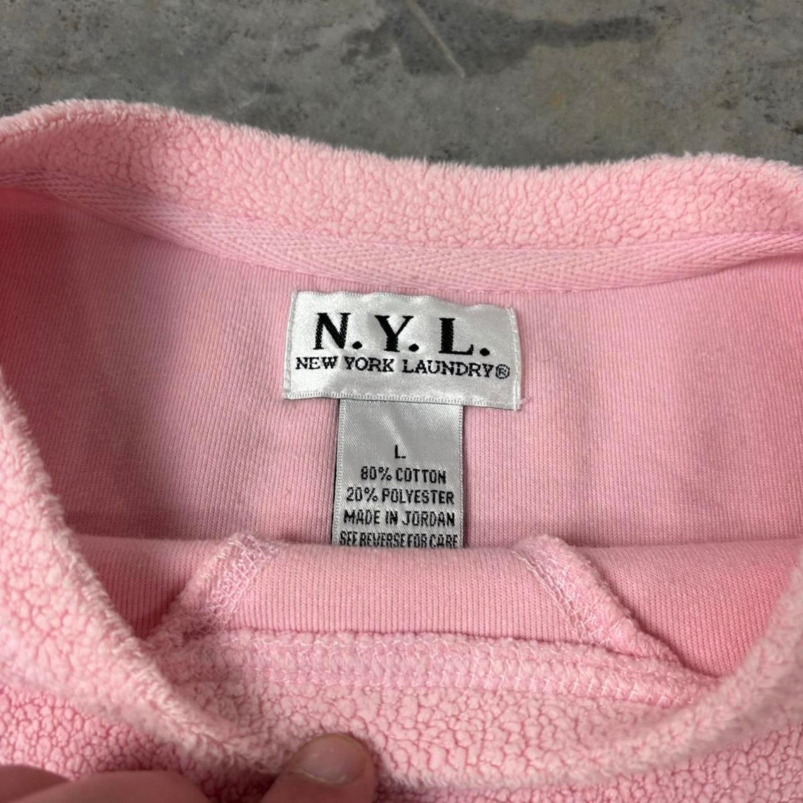 Vintage Vintage 90s Coquette Pink Fleece Sweatshirt Size L Size L / US 10 / IT 46 - 8 Thumbnail