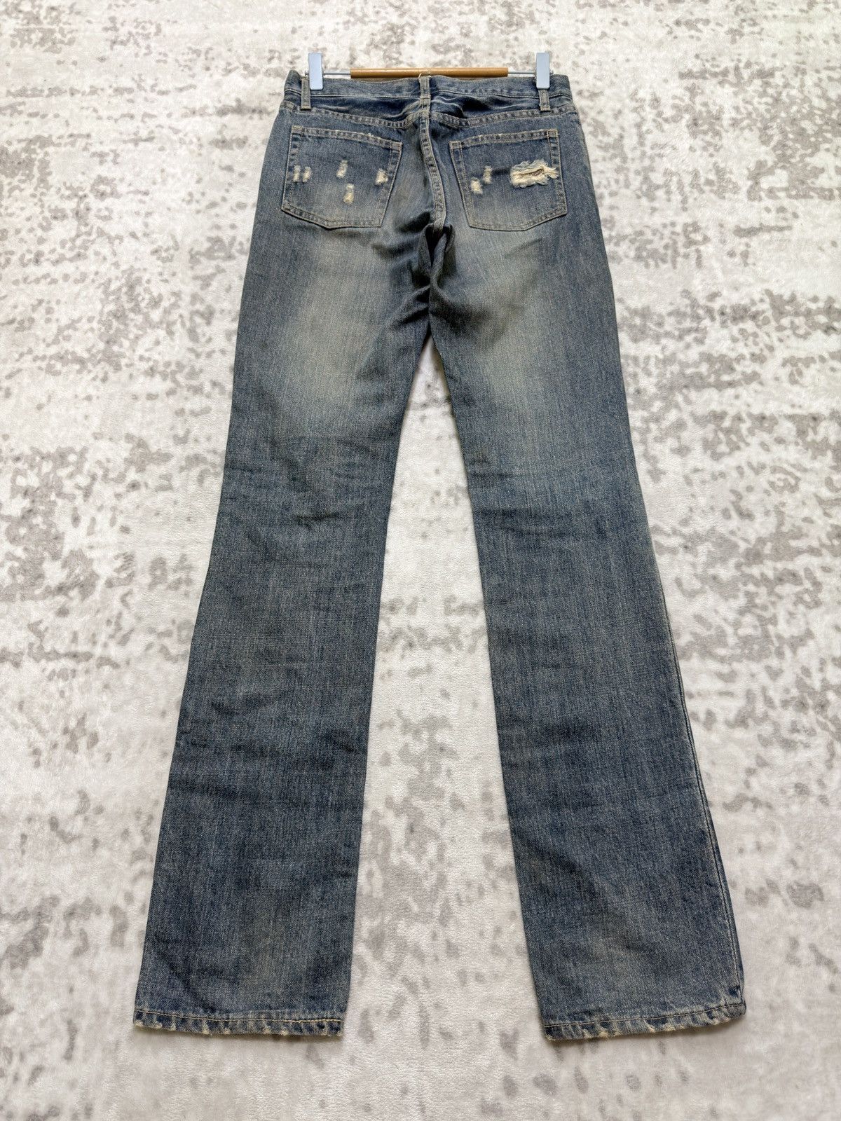 Schlussel Schlussel Distressed Snake Patch Y2K Grunge Denim Jeans Size US 29 - 2 Thumbnail