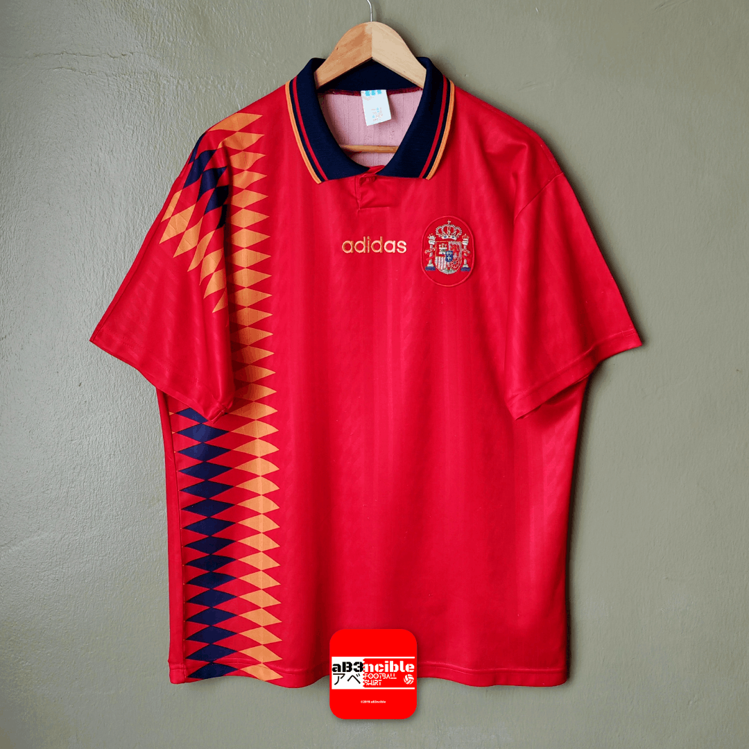 Adidas × Vintage SPAIN HOME JERSEY FOOTBALL SHIRT 1994 Size US L / EU 52-54 / 3 - 1 Thumbnail