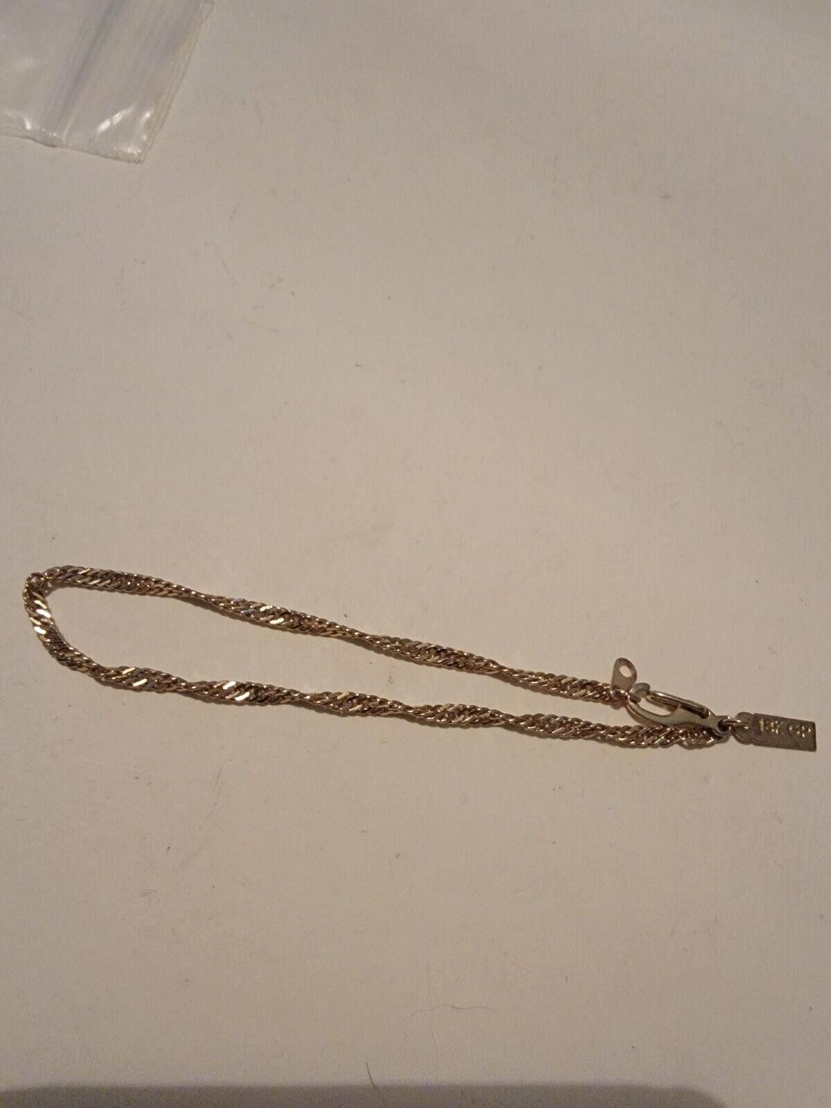 The Unbranded Brand 18k GP Stamped Gold Plated Chain Cuff Bracelet Tennis Size ONE SIZE - 1 Thumbnail