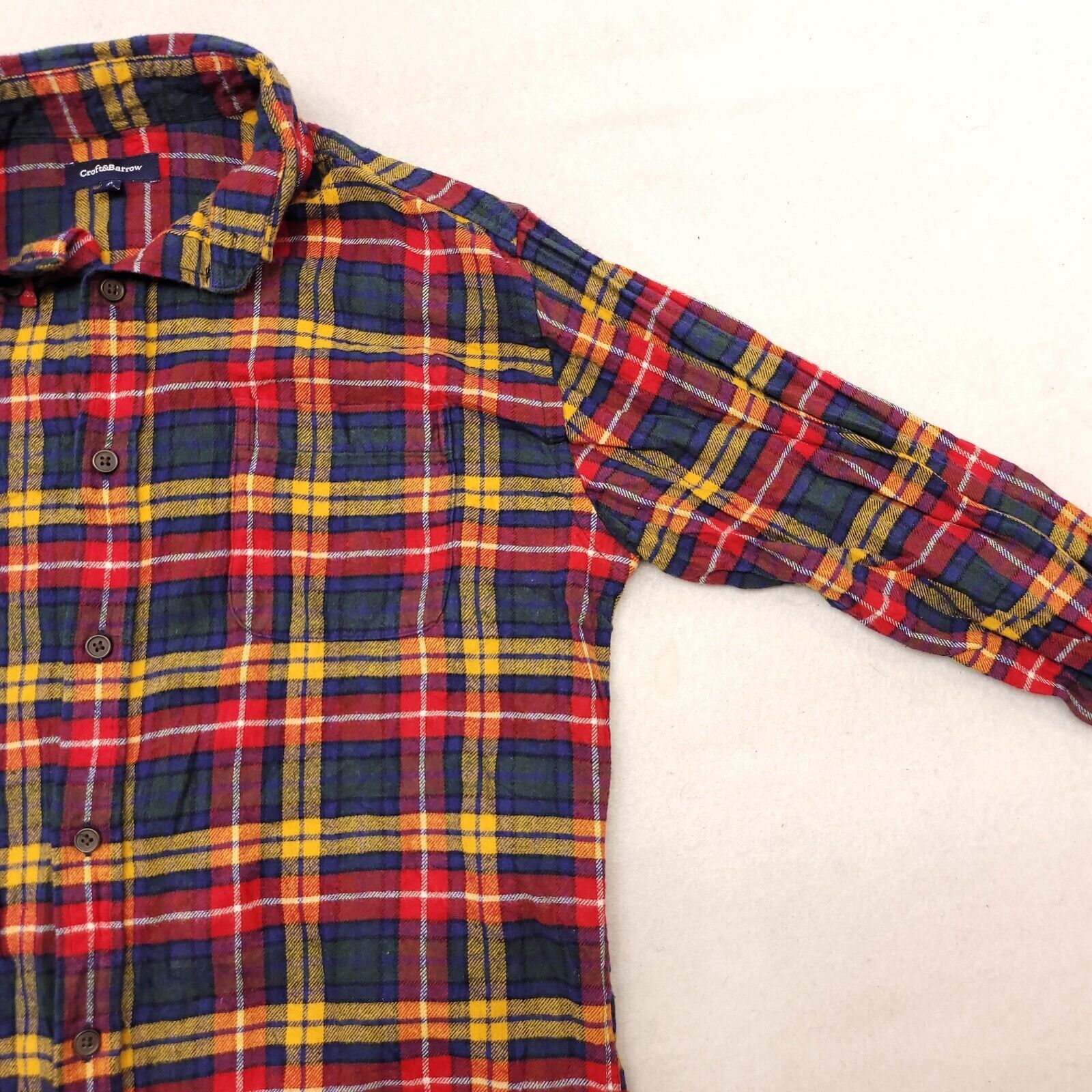Croft & Barrow Croft & Barrow Madras Flannel Shirt Mens Size Medium M Blue Size US M / EU 48-50 / 2 - 5 Thumbnail