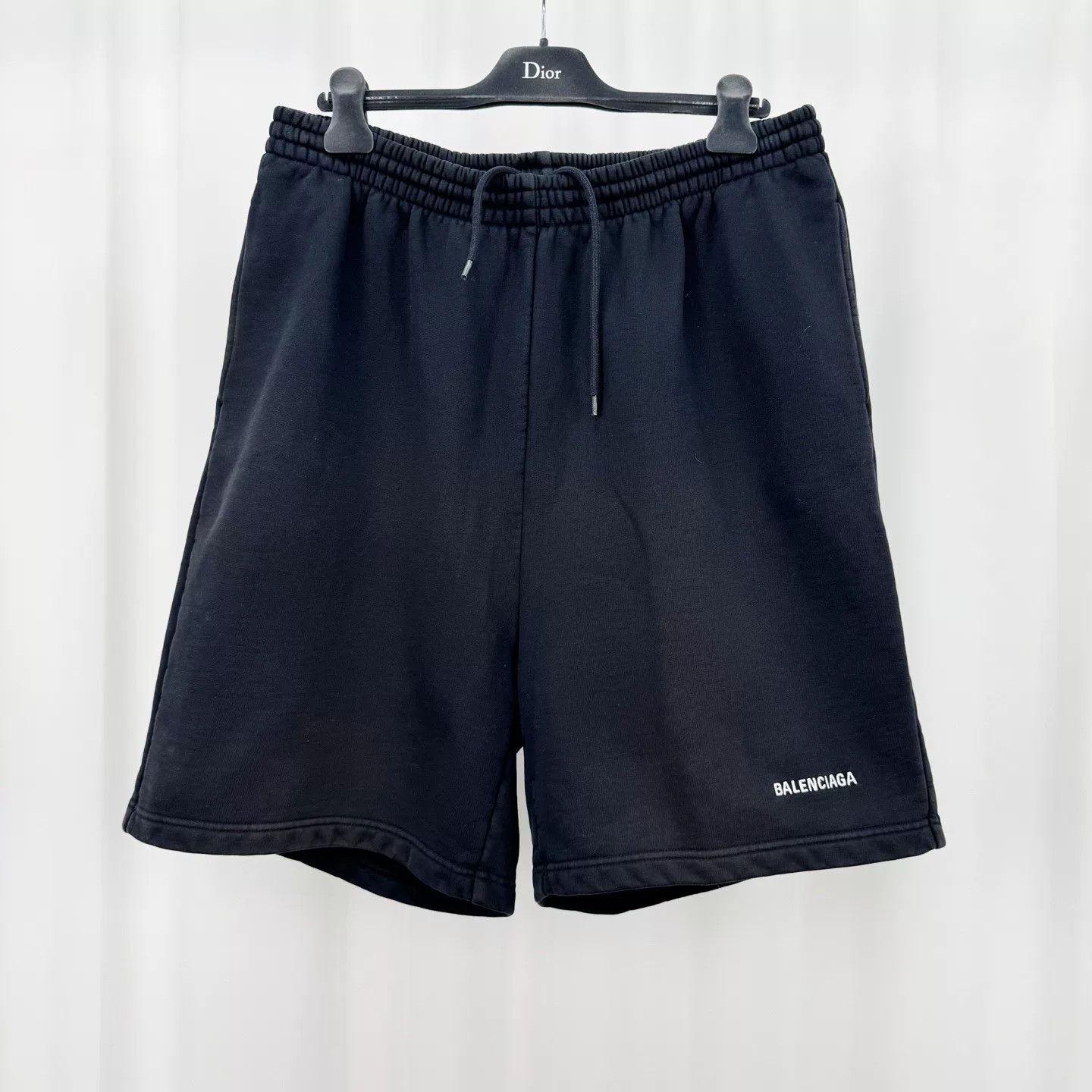 Balenciaga Balenciaga Black Embroidered Letter Shorts Size US 26 / EU 42 - 1 Thumbnail