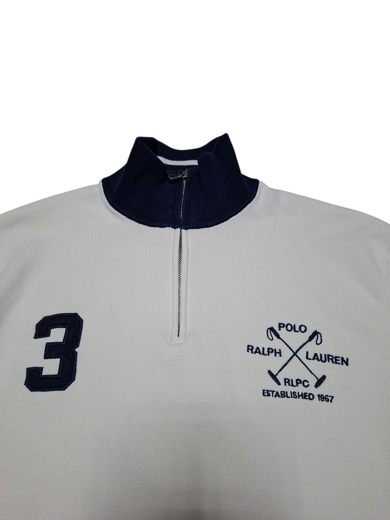 Polo Ralph Lauren POLO RALPH LAUREN VINTAGE LUXURY 1/3 ZIP SWEATSHIRT Size US XXL / EU 58 / 5 - 2 Thumbnail