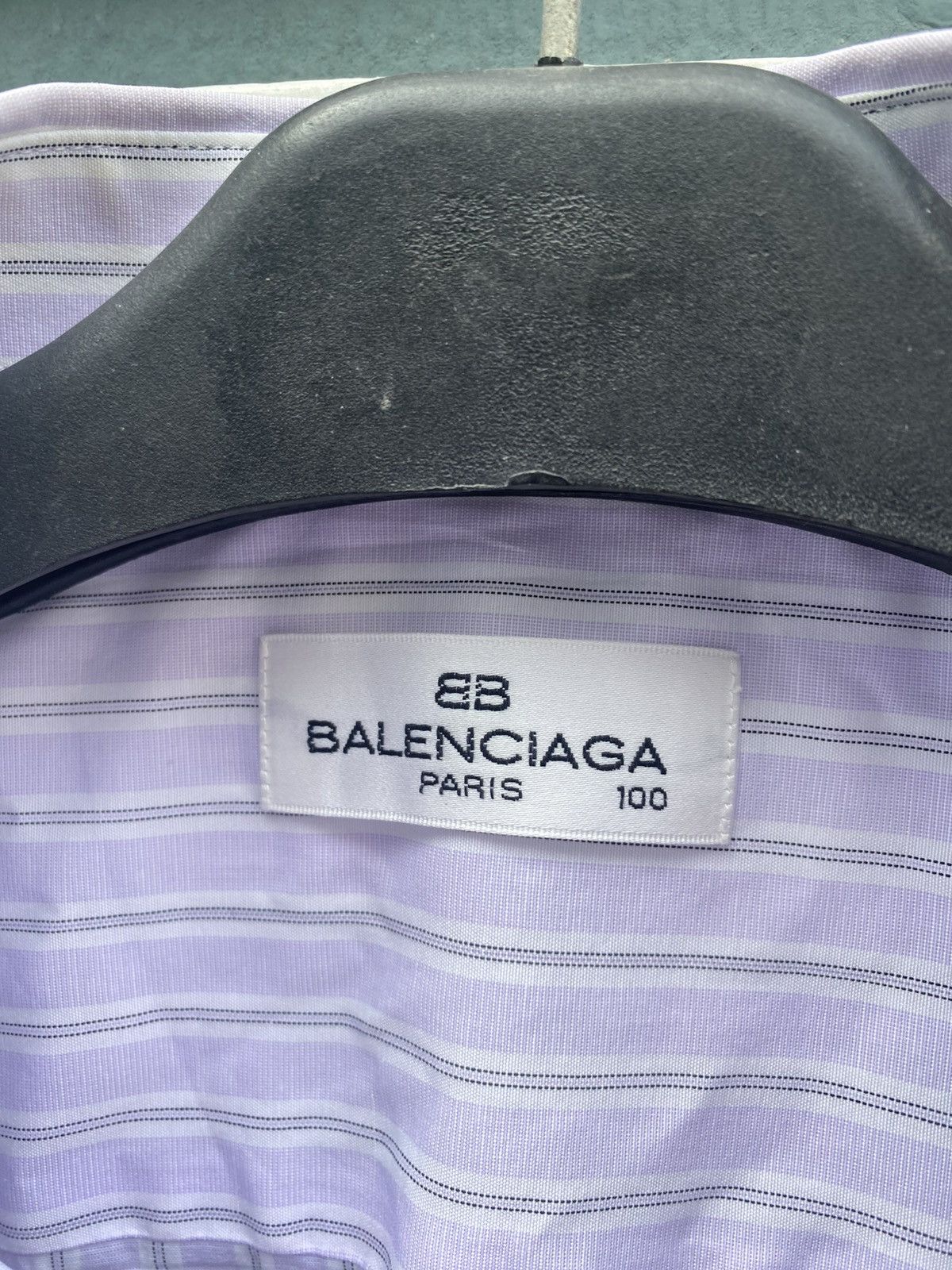 Balenciaga Vintage 90s balenciaga stripe shirts Size US L / EU 52-54 / 3 - 6 Thumbnail