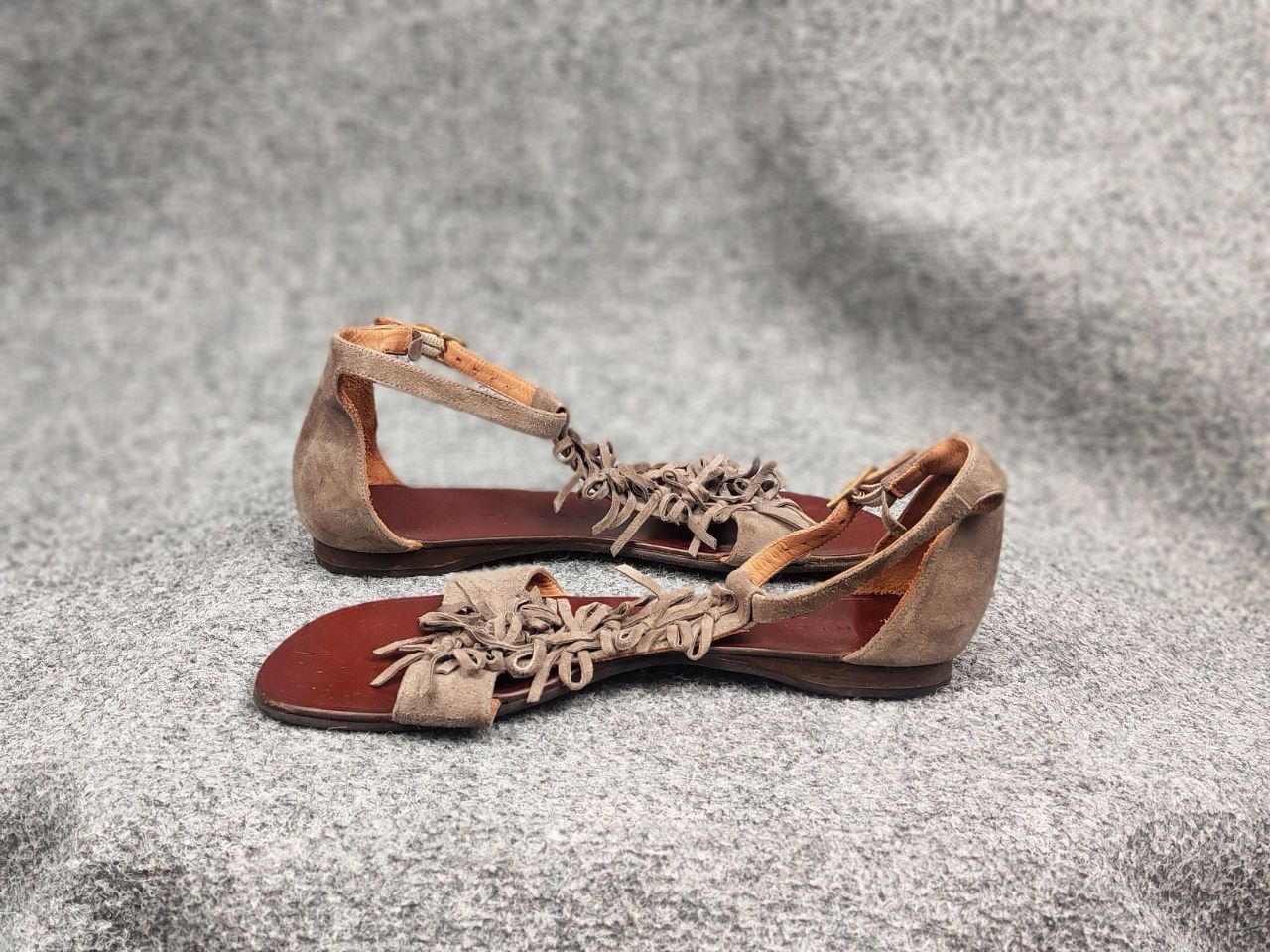Chip & Pepper Chie Mihara Premium leather sandals without heels Shoes Size US 8.5 / IT 38.5 - 9 Thumbnail
