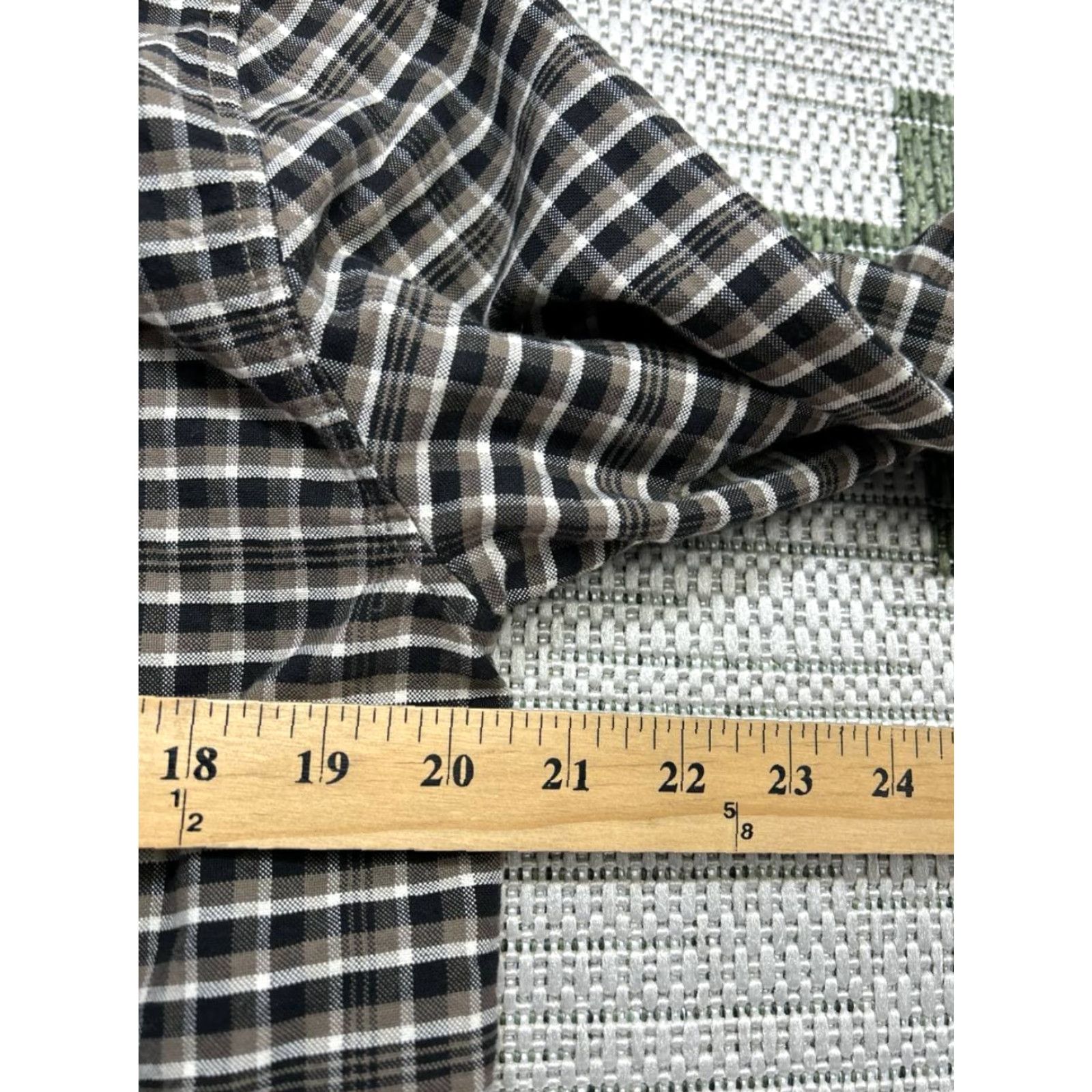 Everlane VINTAGE Everlane Shirt Womens 6 Brown Cotton Button-Up Plaid Long Sleeve Casual Spring Summer Fall Womens Size M / US 6-8 / IT 42-44 - 6 Thumbnail