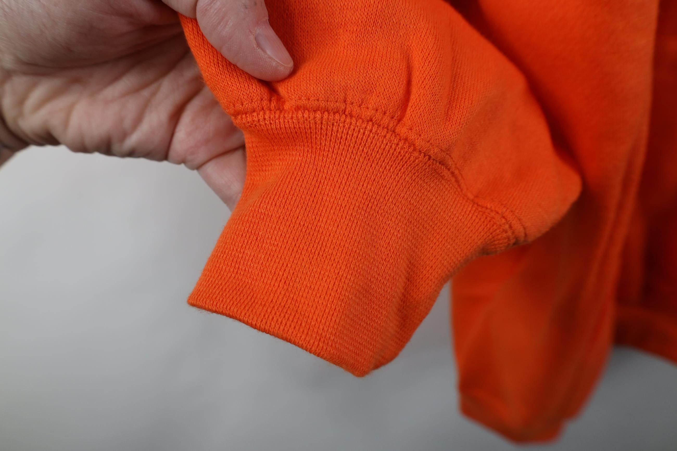 Vintage Vintage 90s Streetwear Heavyweight Hoodie Sweatshirt Orange Size US XL / EU 56 / 4 - 12 Thumbnail