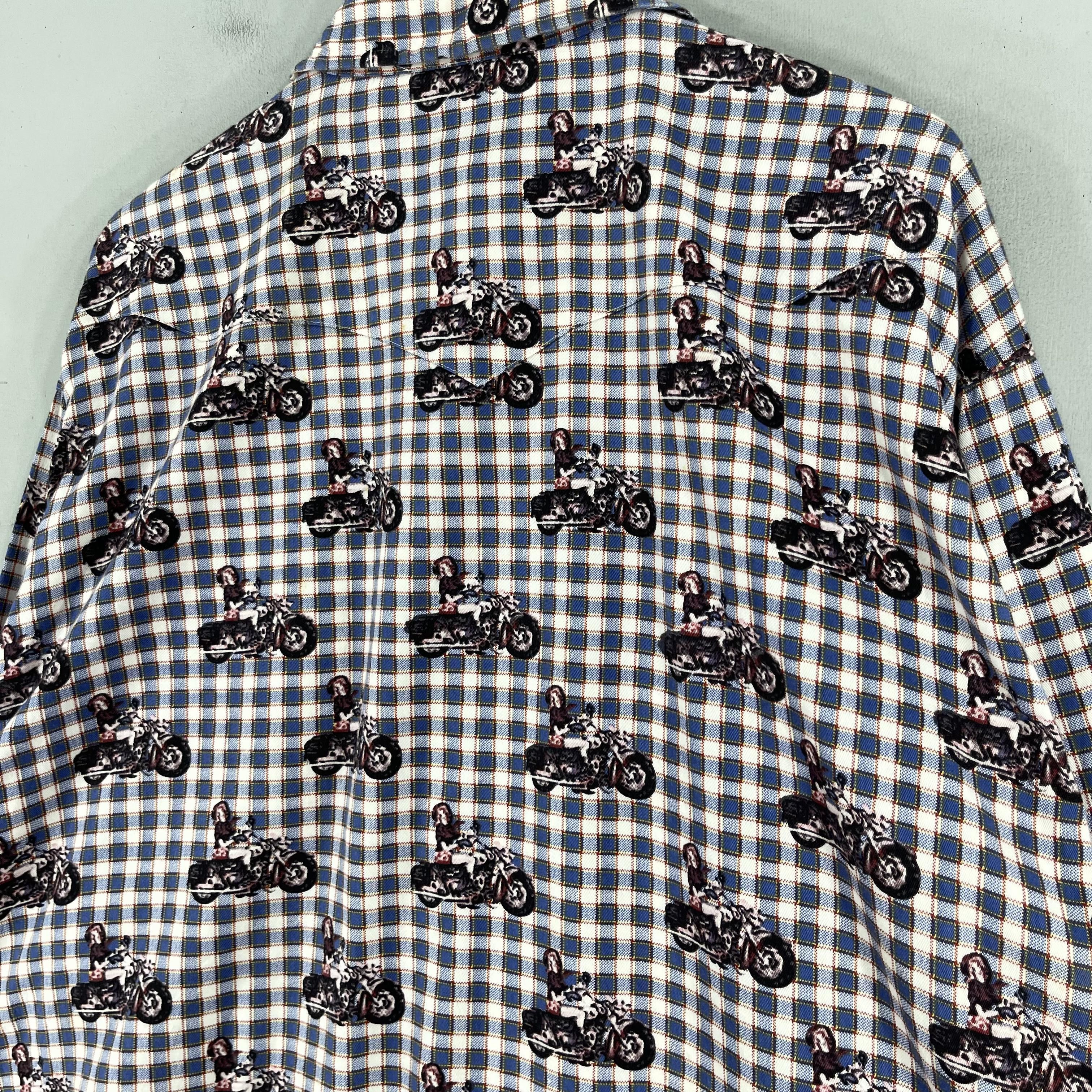 Harley Davidson × Route 66 Vintage Hawaiian Classic Motorcycle Rockabilly Shirt Size US XL / EU 56 / 4 - 10 Thumbnail