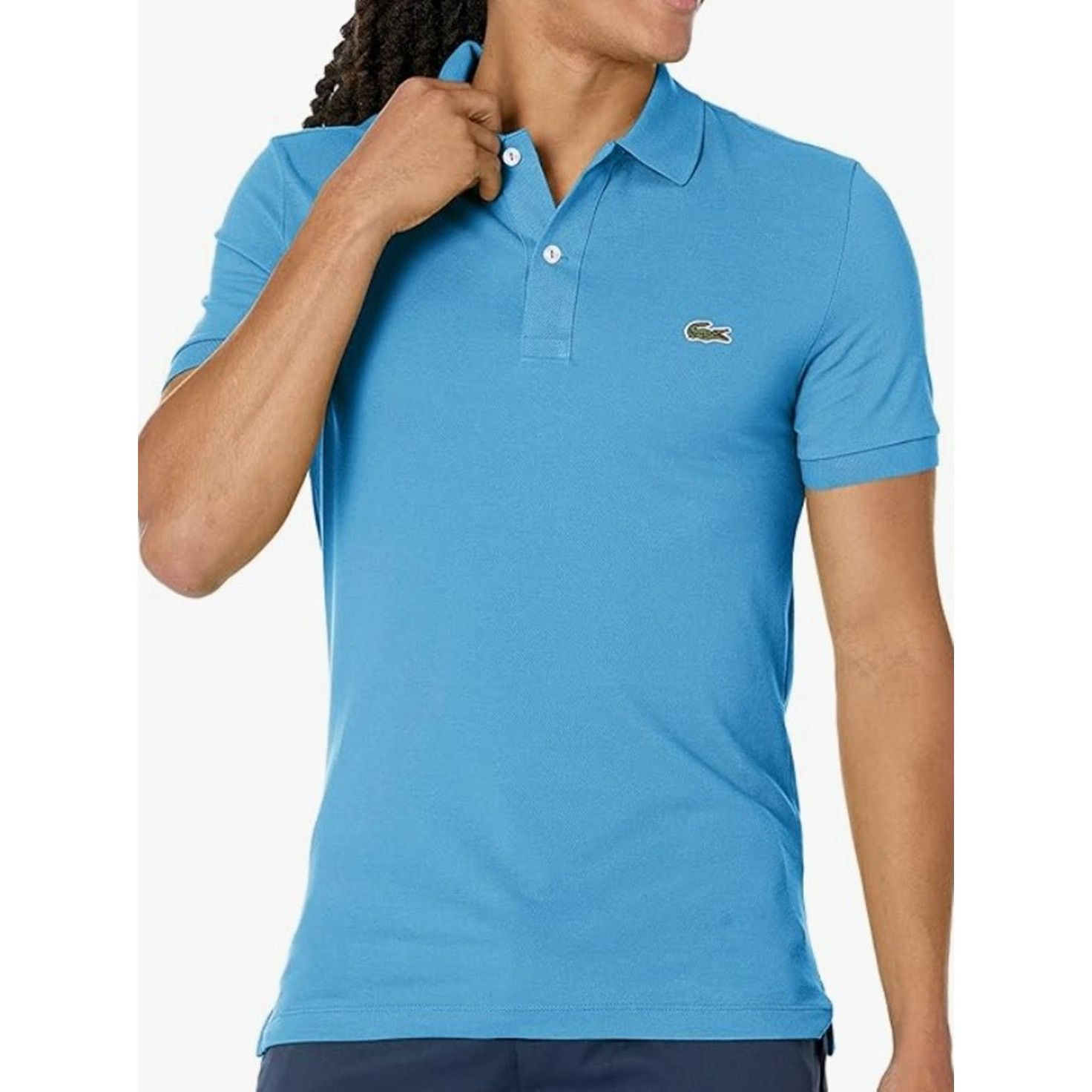 Lacoste Lacoste Men's Short Sleeve Classic Pique Polo Shirt Blue 2XL Size US XXL / EU 58 / 5 - 1 Thumbnail