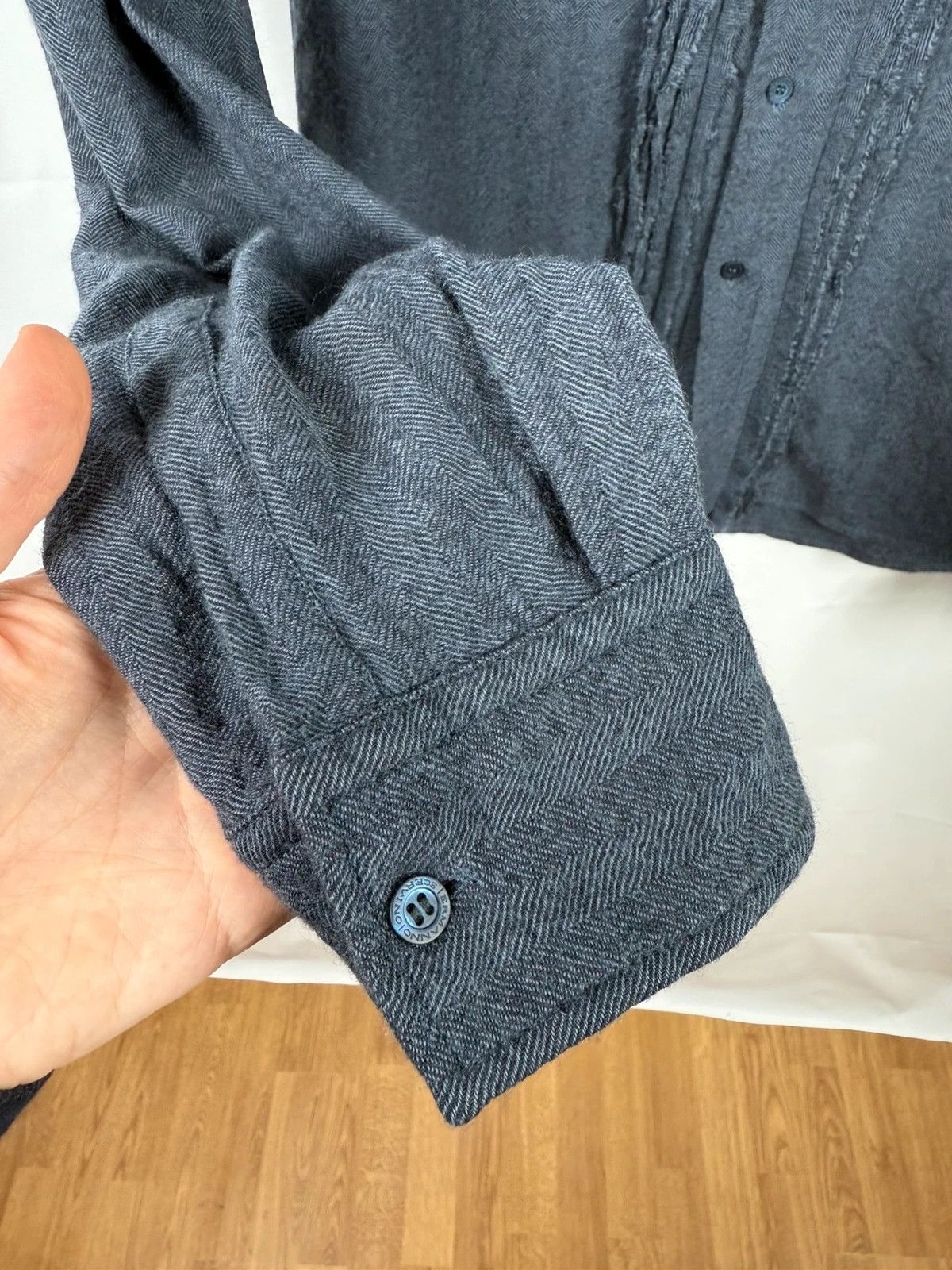 Ermanno Scervino Ermanno Scervino Men Twiil Shirt Fringed Fleece Wool size 54 Size US XL / EU 56 / 4 - 6 Thumbnail