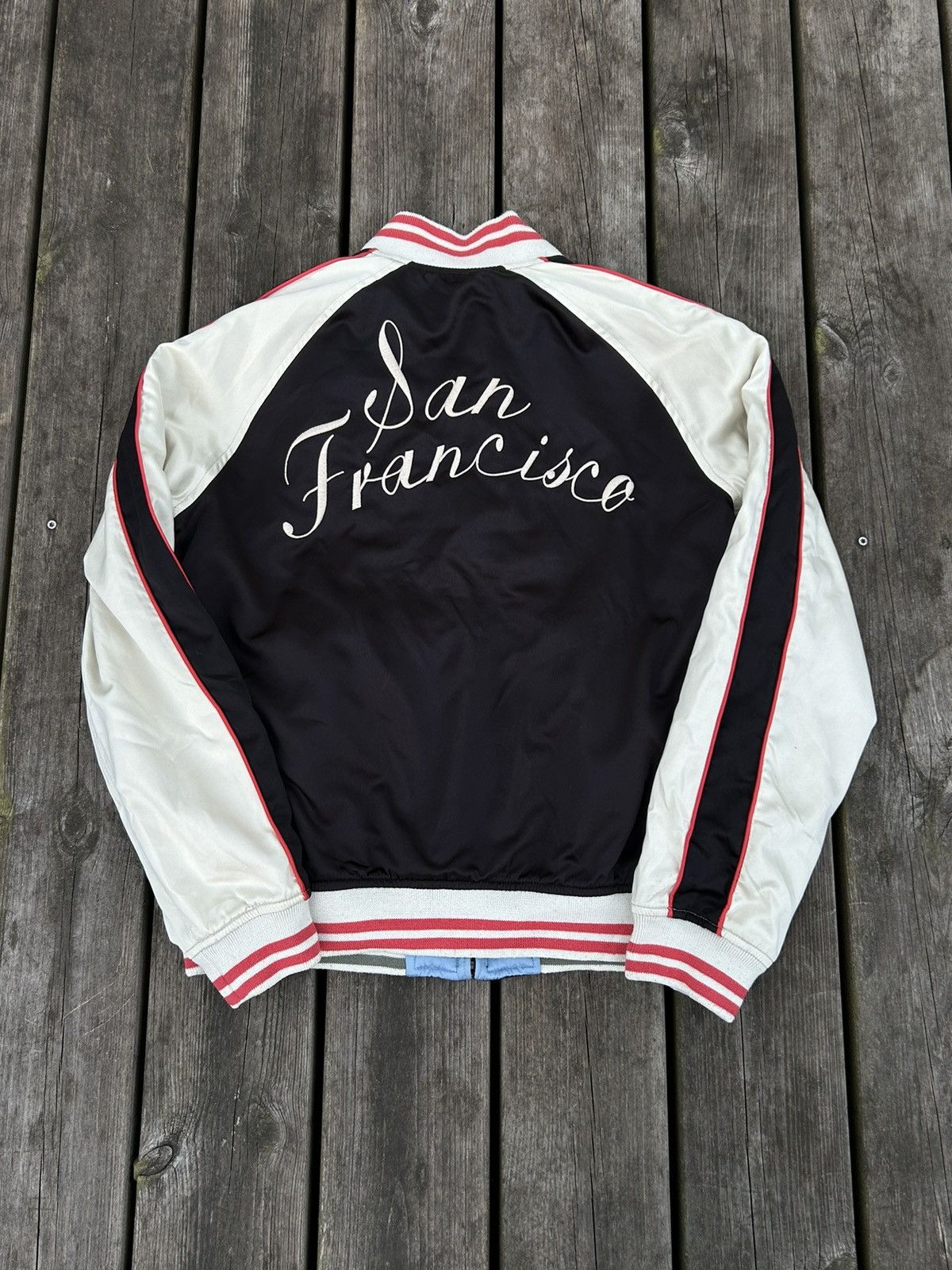 Levi's Levis San Francisco Reversible Bomber Jacket Size US S / EU 44-46 / 1 - 3 Thumbnail