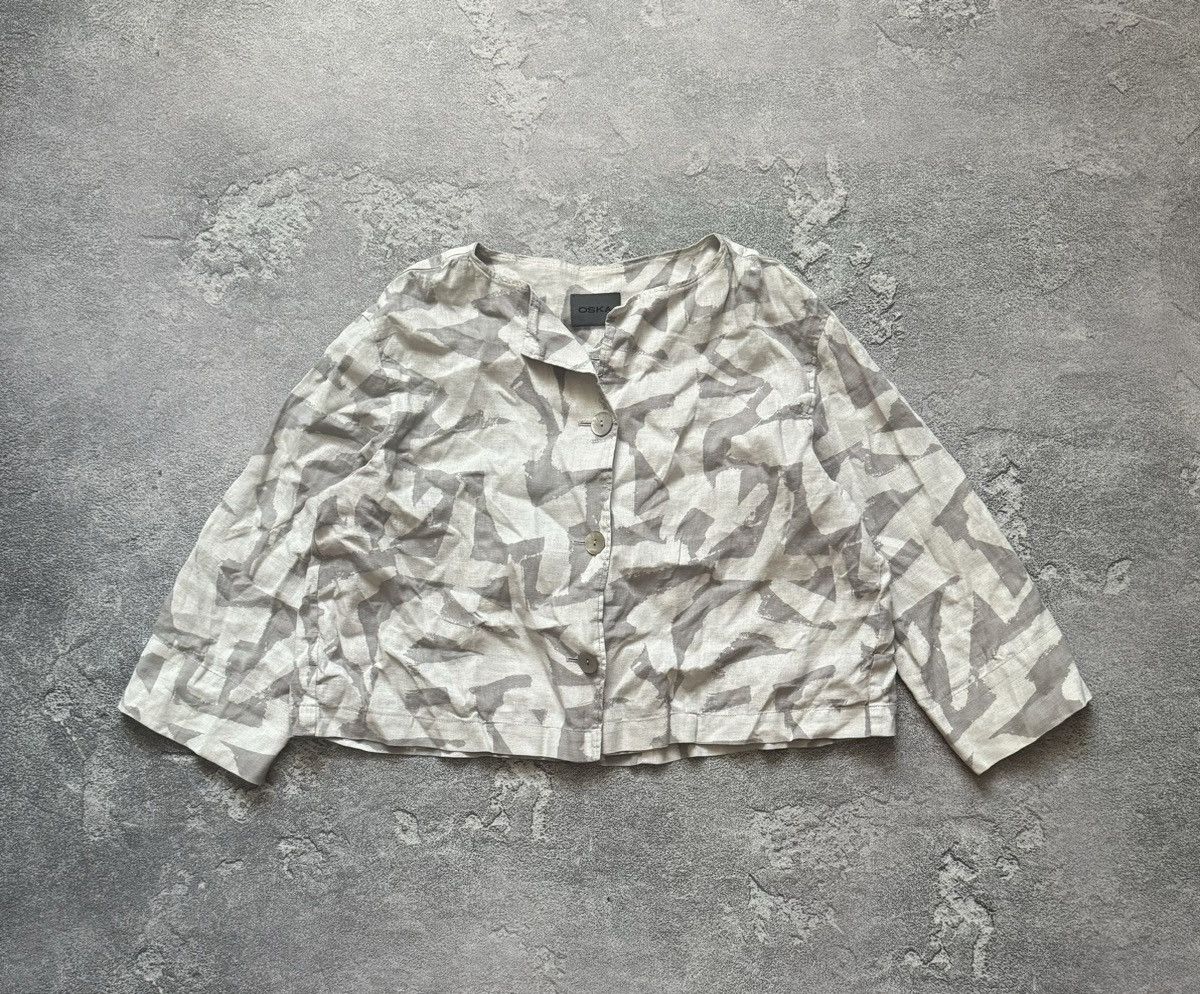 Japanese Brand × Vintage Oska 2 all printed relaxed blazer linen jacket oversiz shirt Size XS / US 0-2 / IT 36-38 - 4 Thumbnail