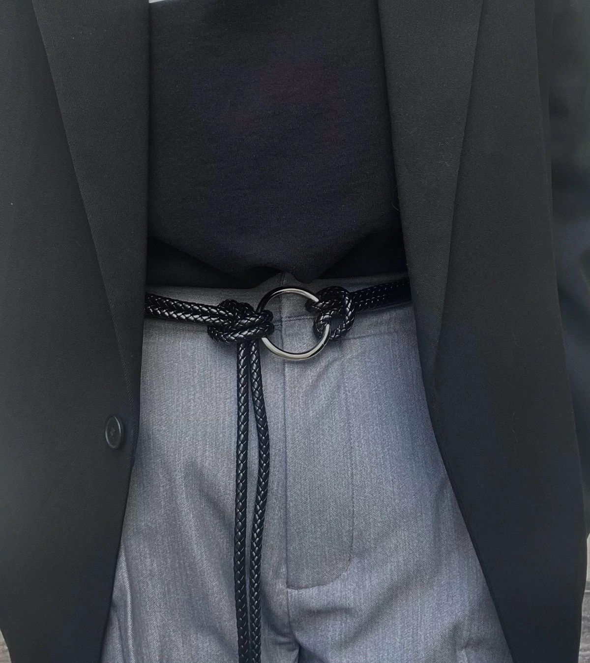 Japanese Brand × Vintage Cleanfit retro o-ring buckle woven rope belt aesthetic Size ONE SIZE - 1 Thumbnail