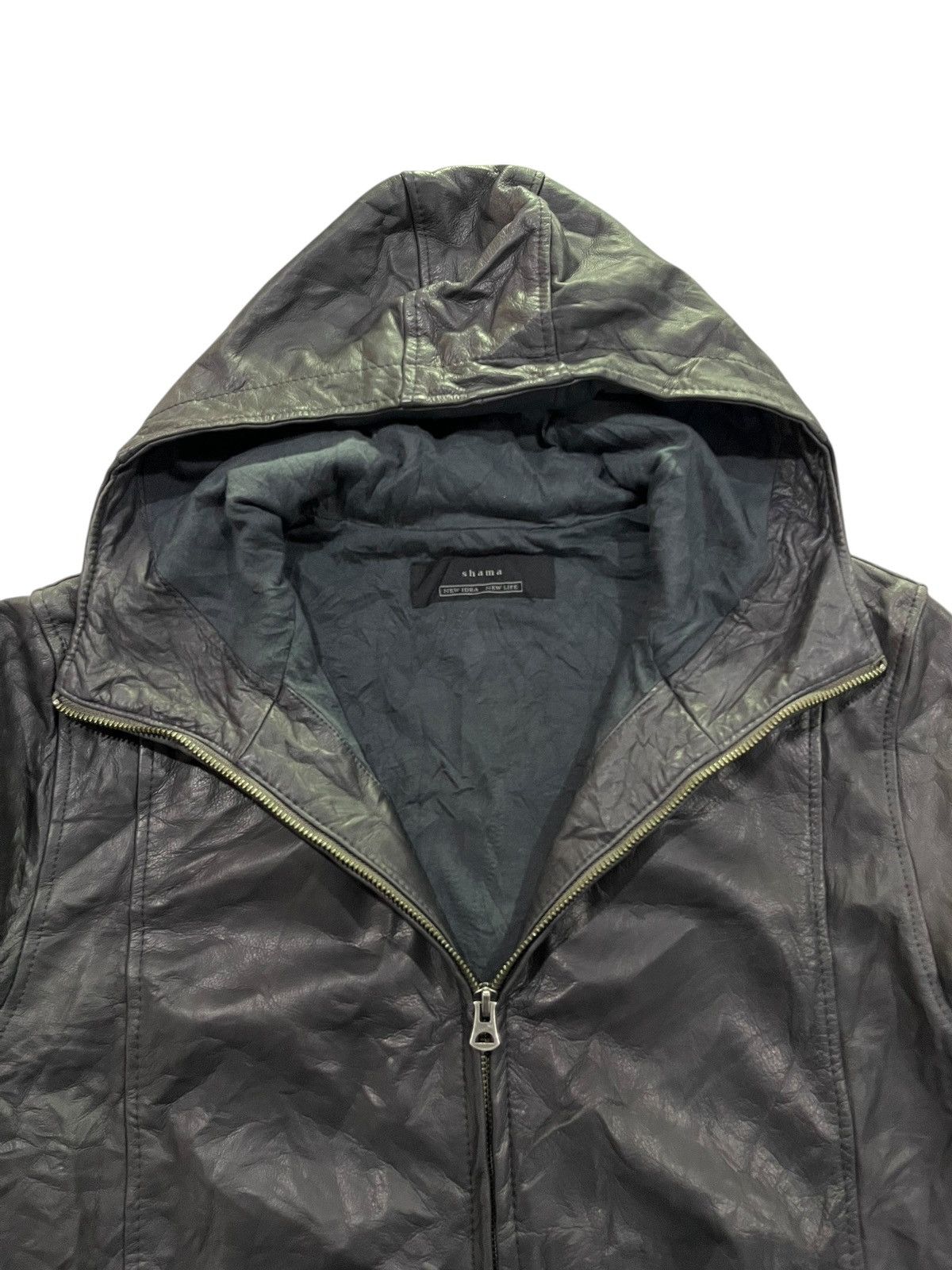 Genuine Leather Shama Do Less Code Japan Cowhide Leather Jacket Hoodie Size US S / EU 44-46 / 1 - 6 Thumbnail